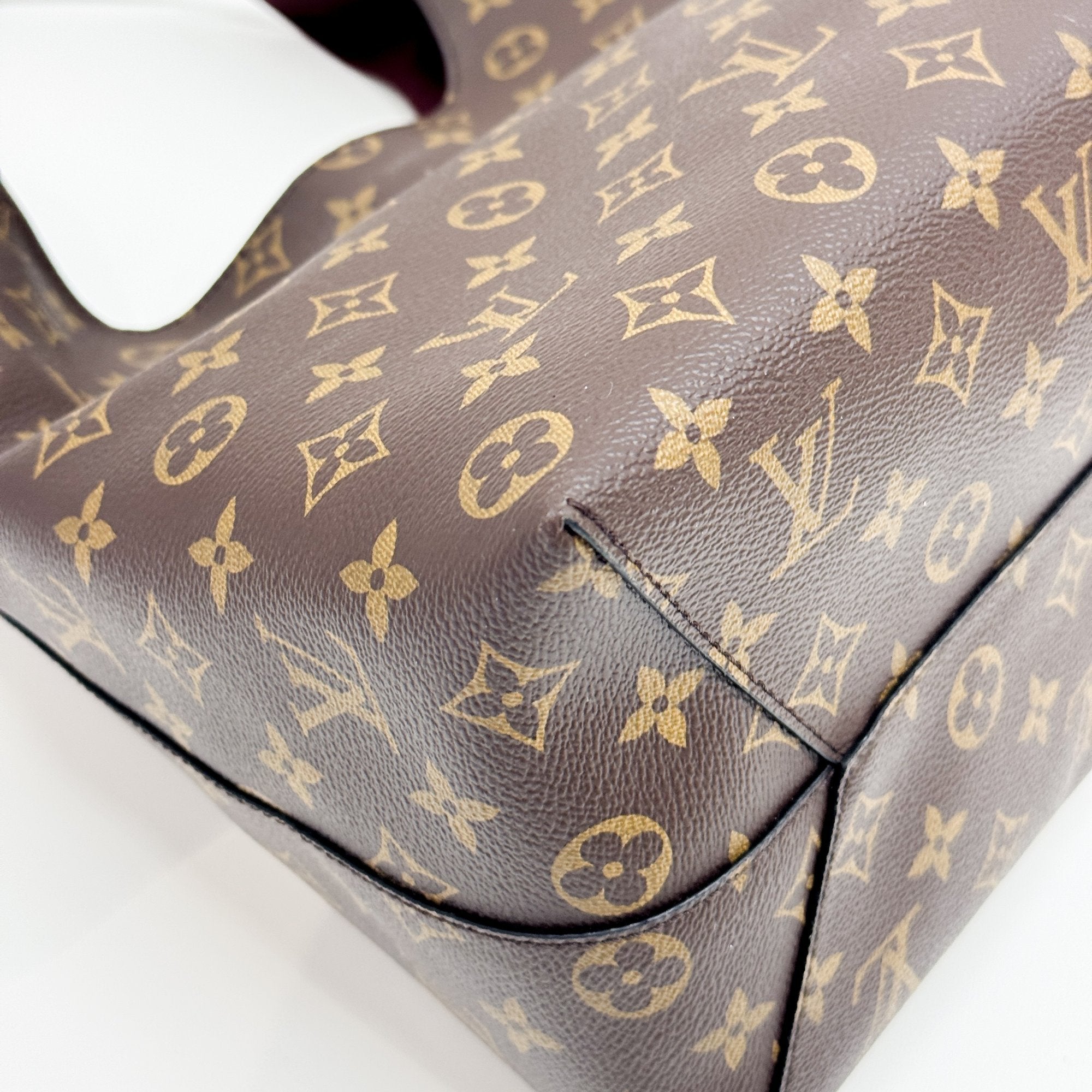 Flower Brown Monogram Hobo Bag