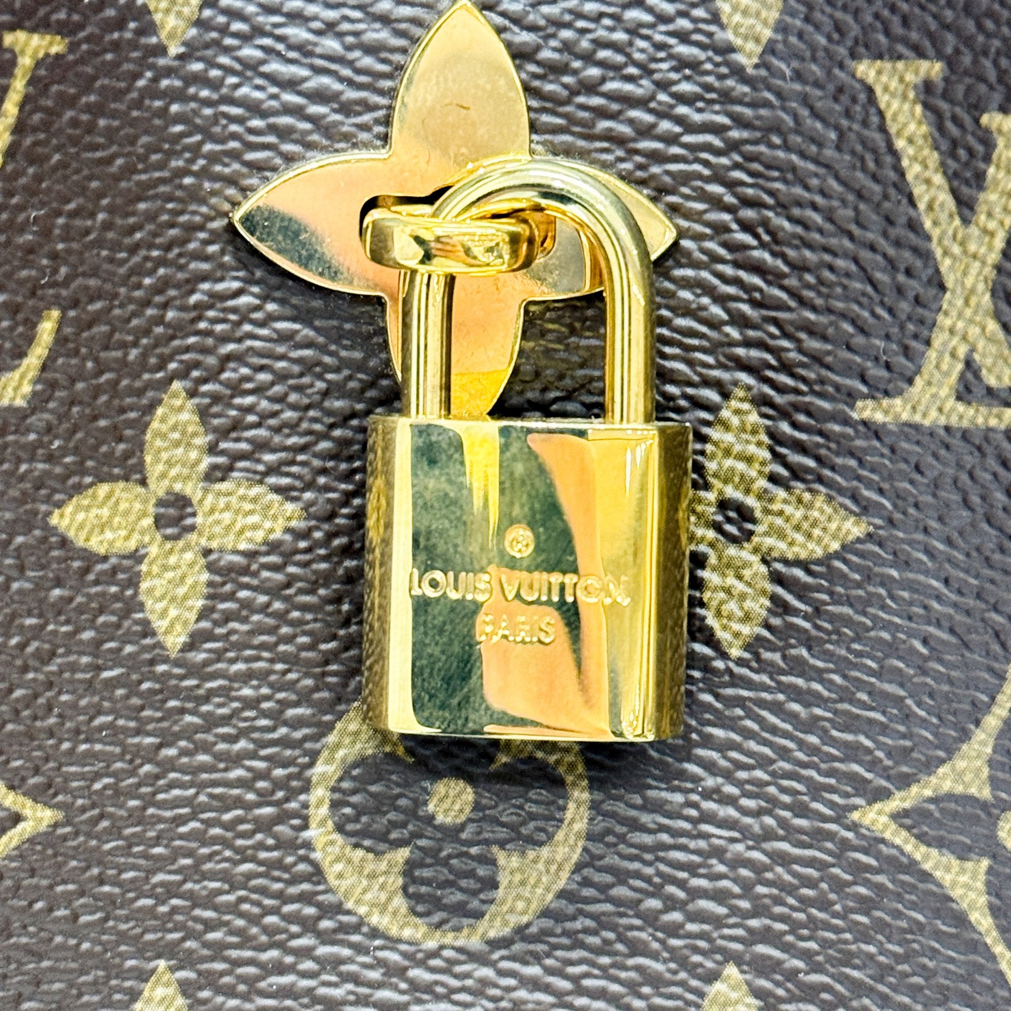 Flower Brown Monogram Hobo Bag