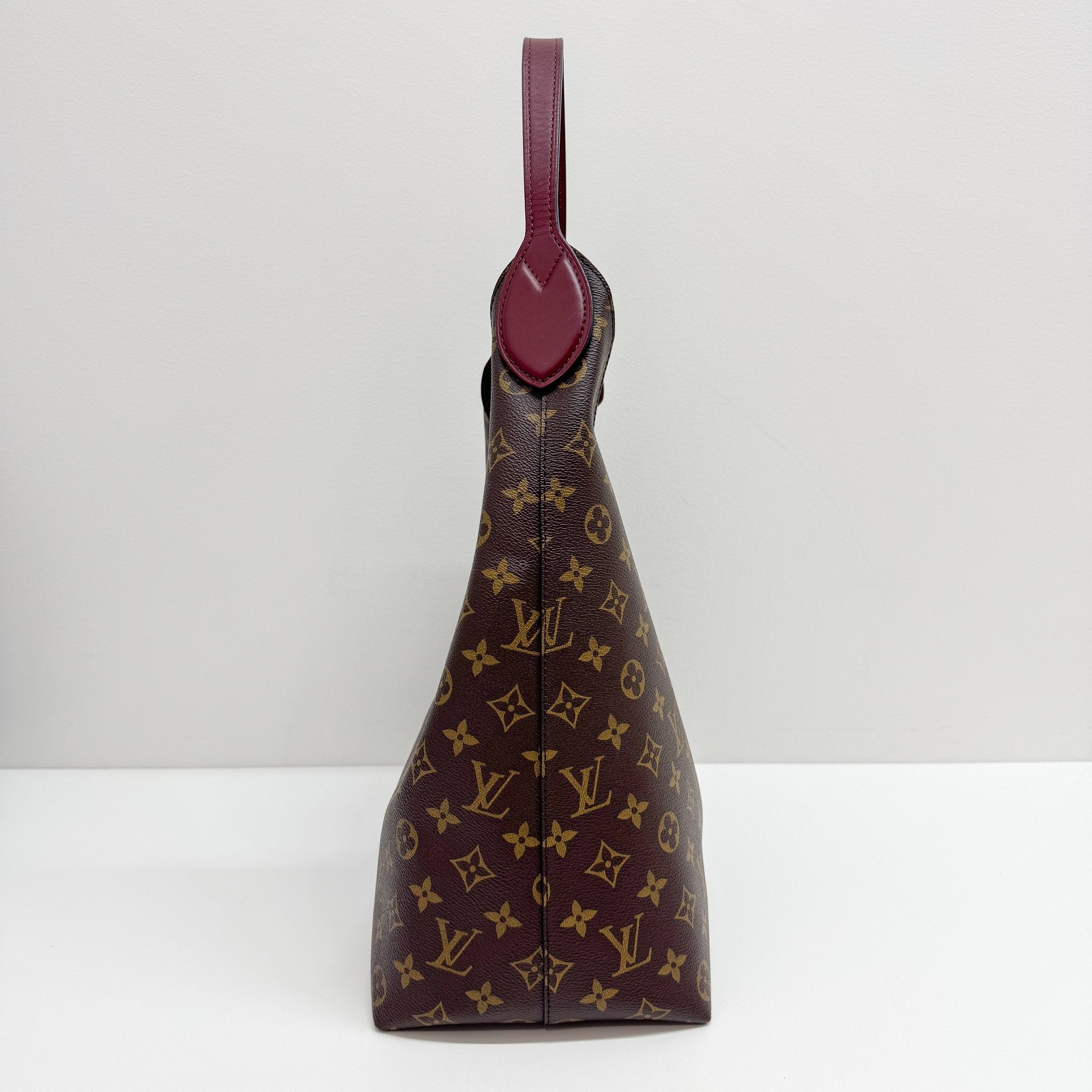 Flower Brown Monogram Hobo Bag