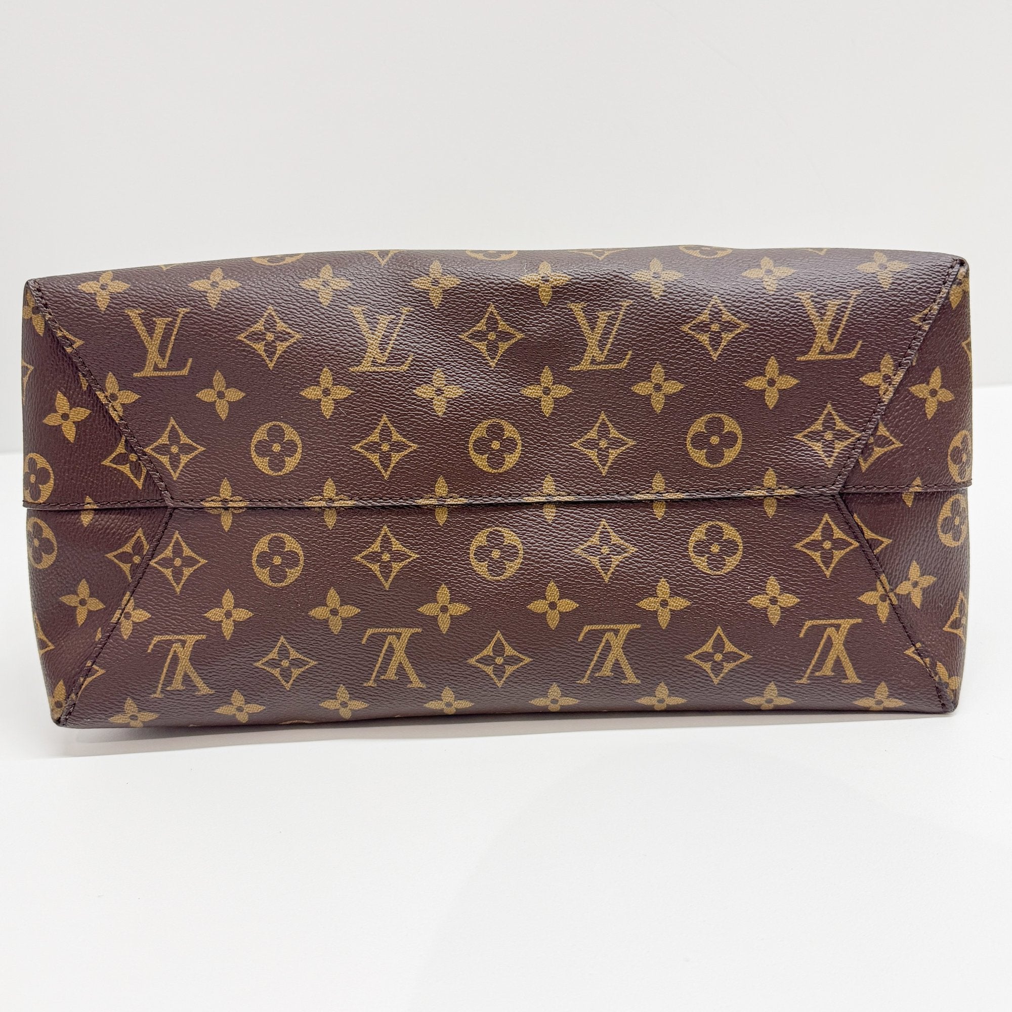 Flower Brown Monogram Hobo Bag