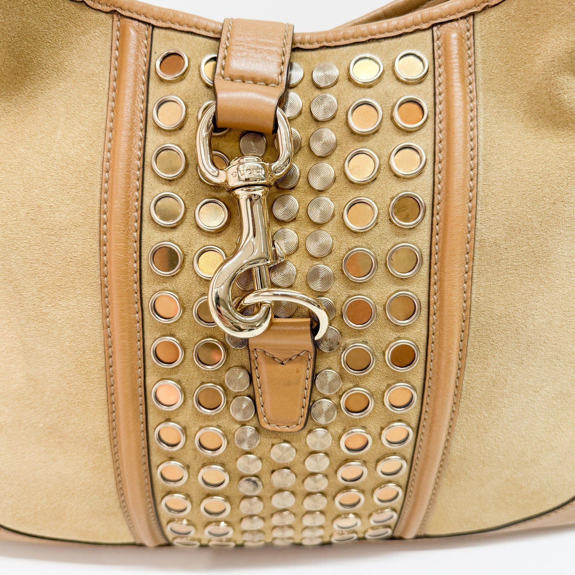 Jackie Brown Studded Suede Shoulder Bag
