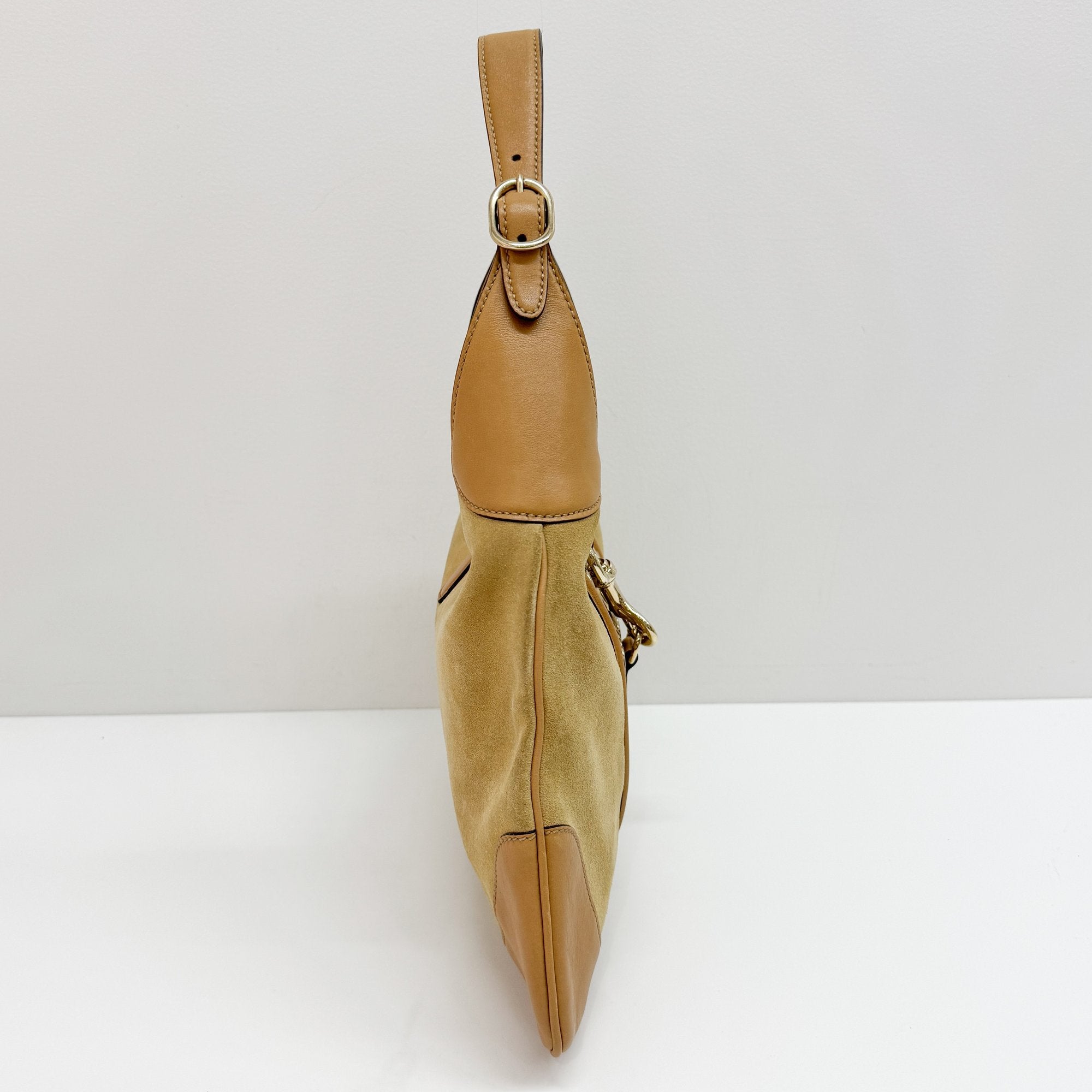 Jackie Brown Studded Suede Shoulder Bag