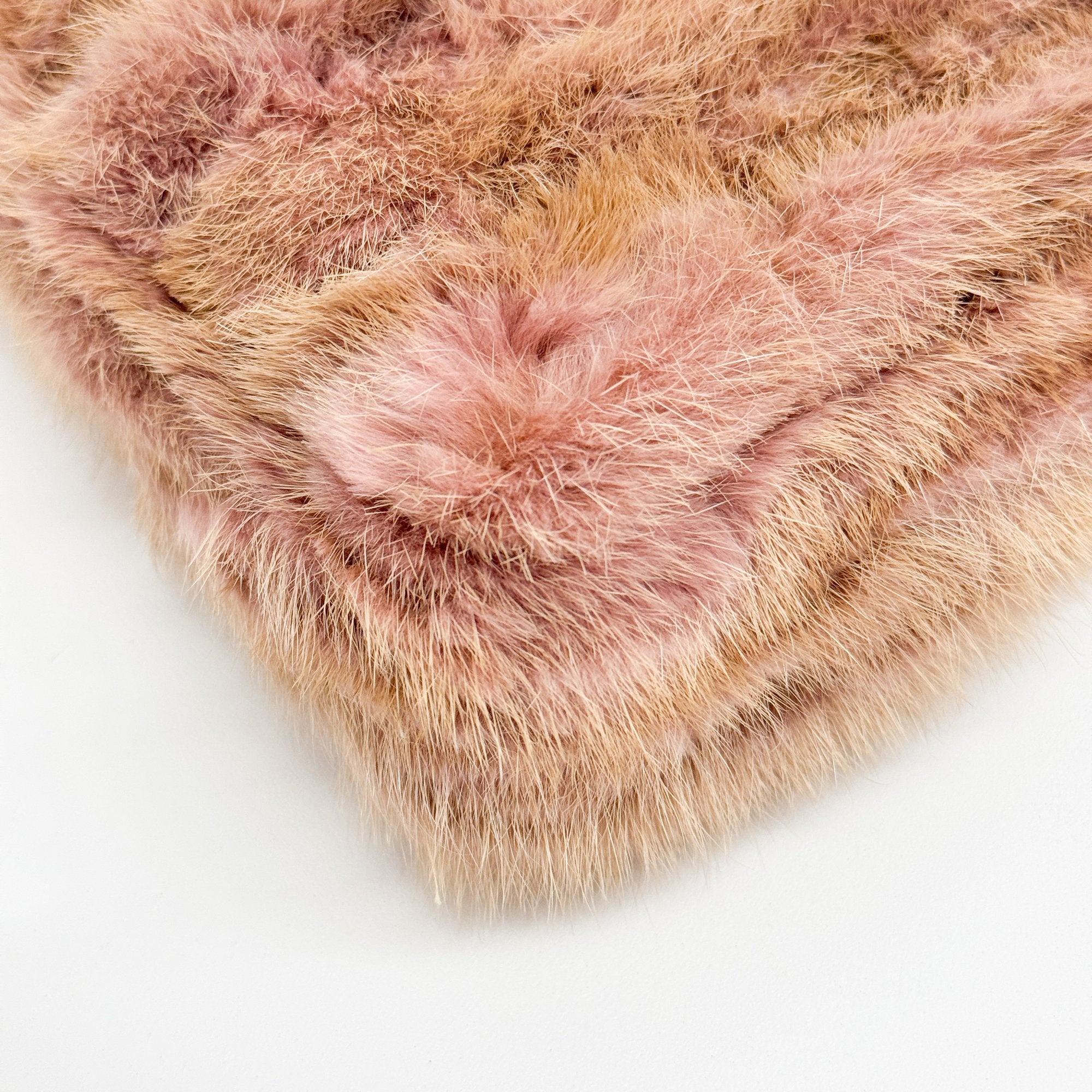 Limited Edition Caresse Brown/Pink Mink Fur Shoulder Bag