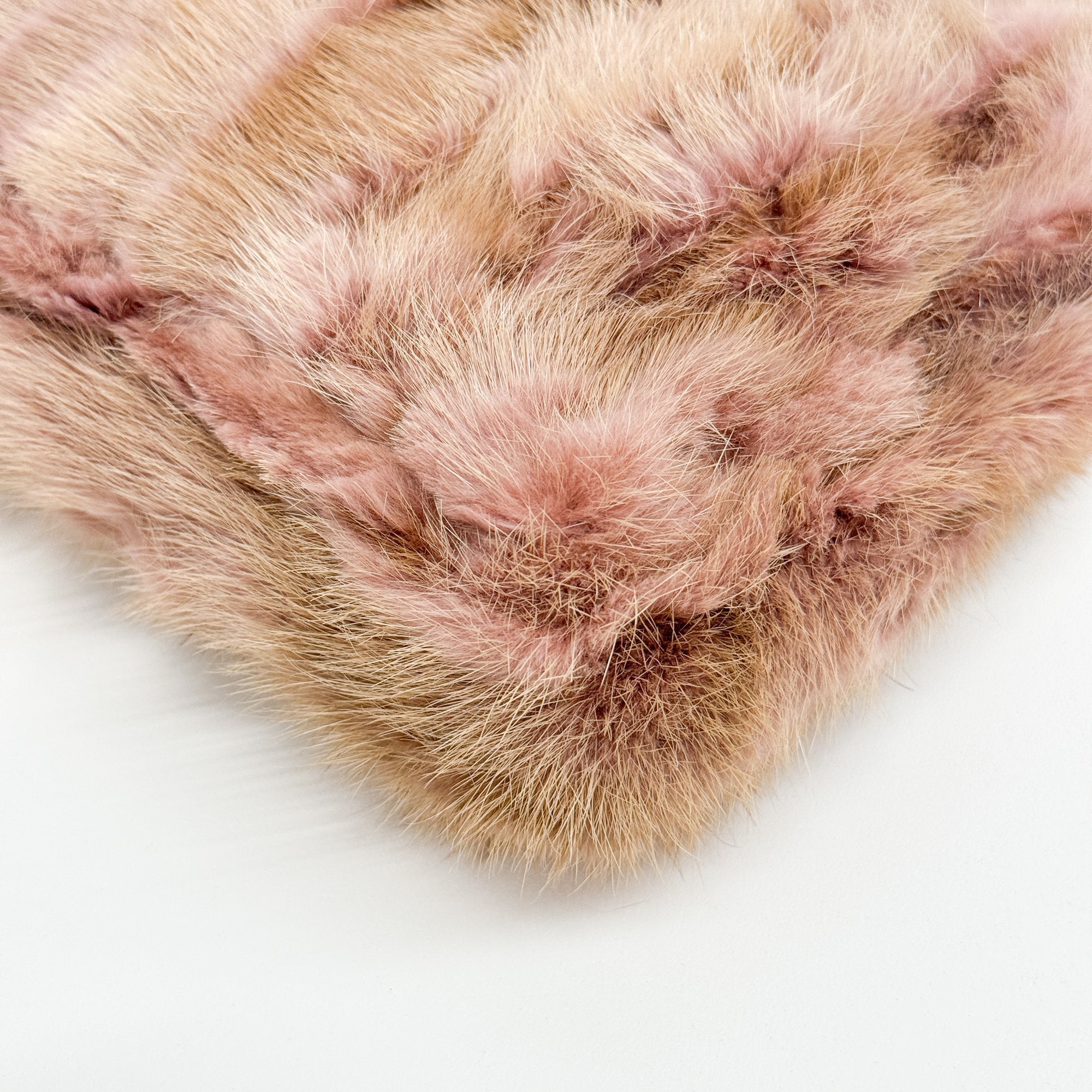 Limited Edition Caresse Brown/Pink Mink Fur Shoulder Bag