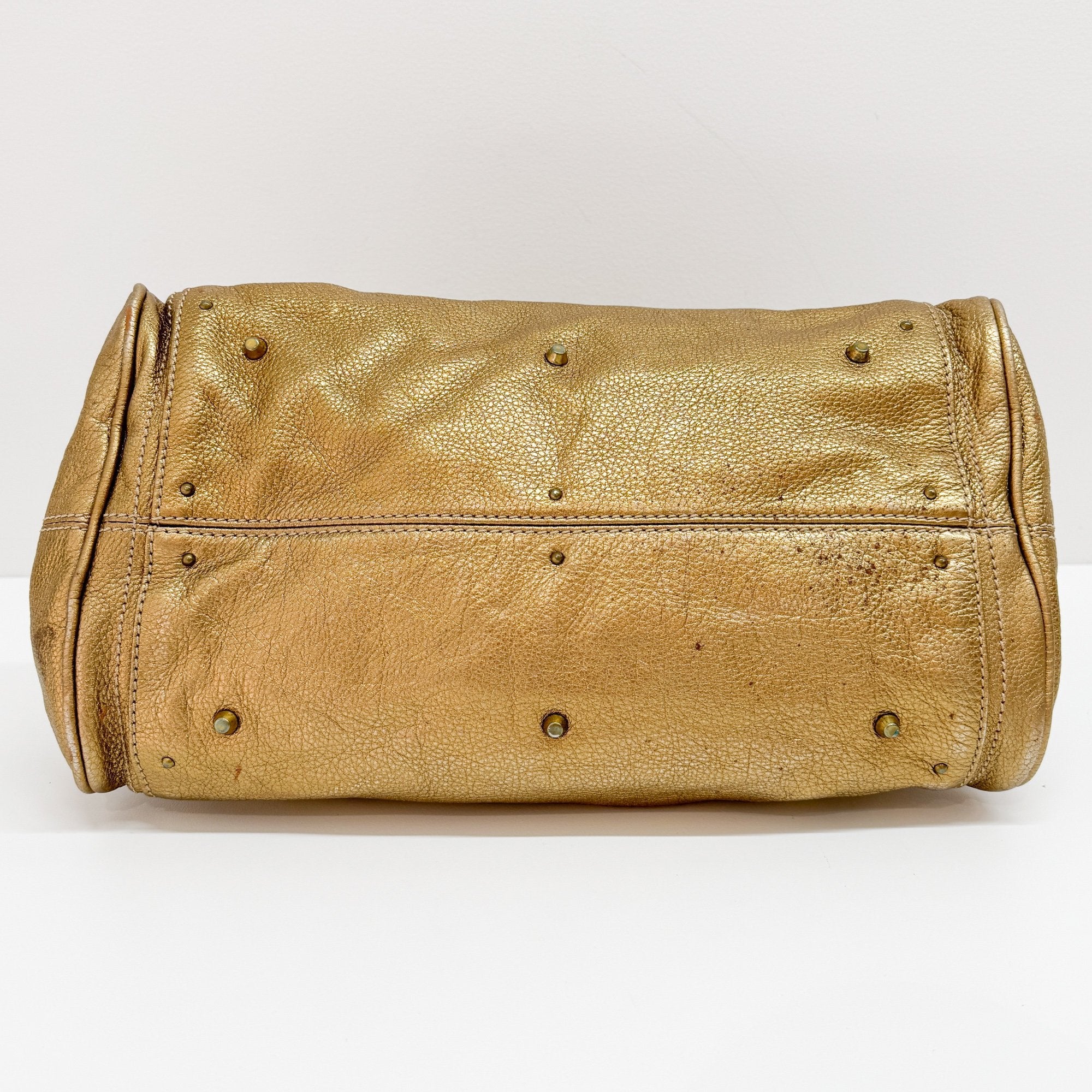 Paddington Gold Leather Shoulder Bag