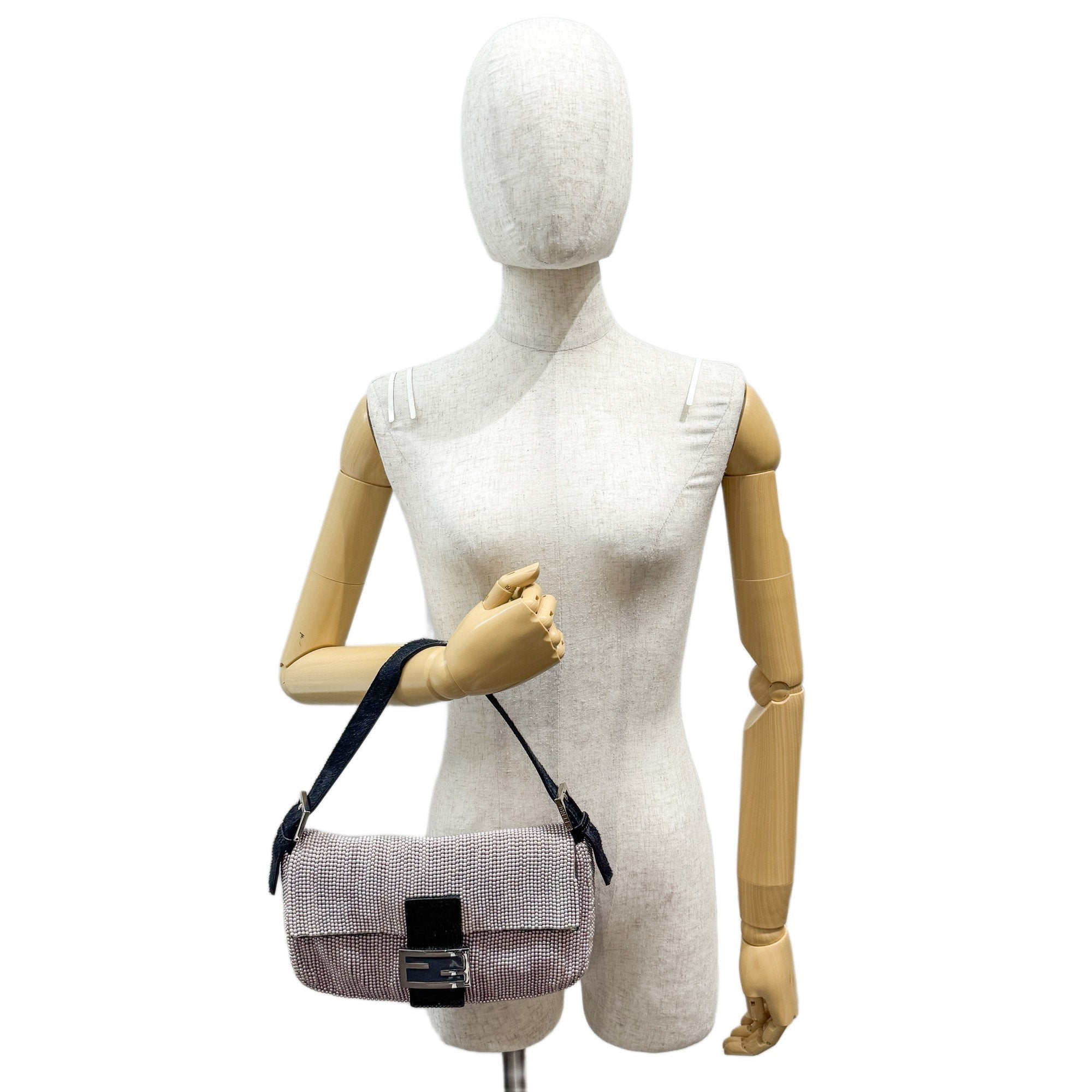 Baguette Pink Beads Shoulder Bag