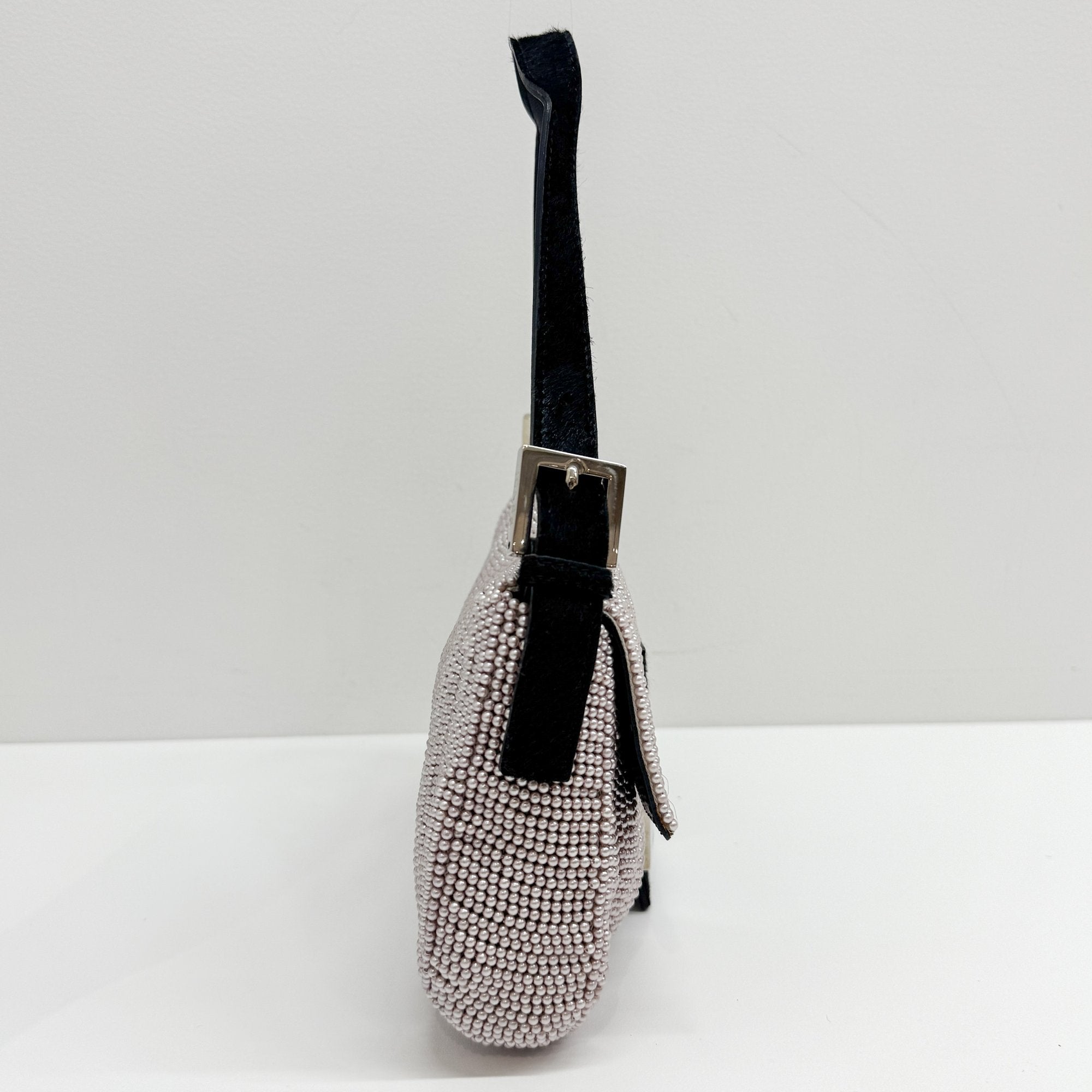 Baguette Pink Beads Shoulder Bag