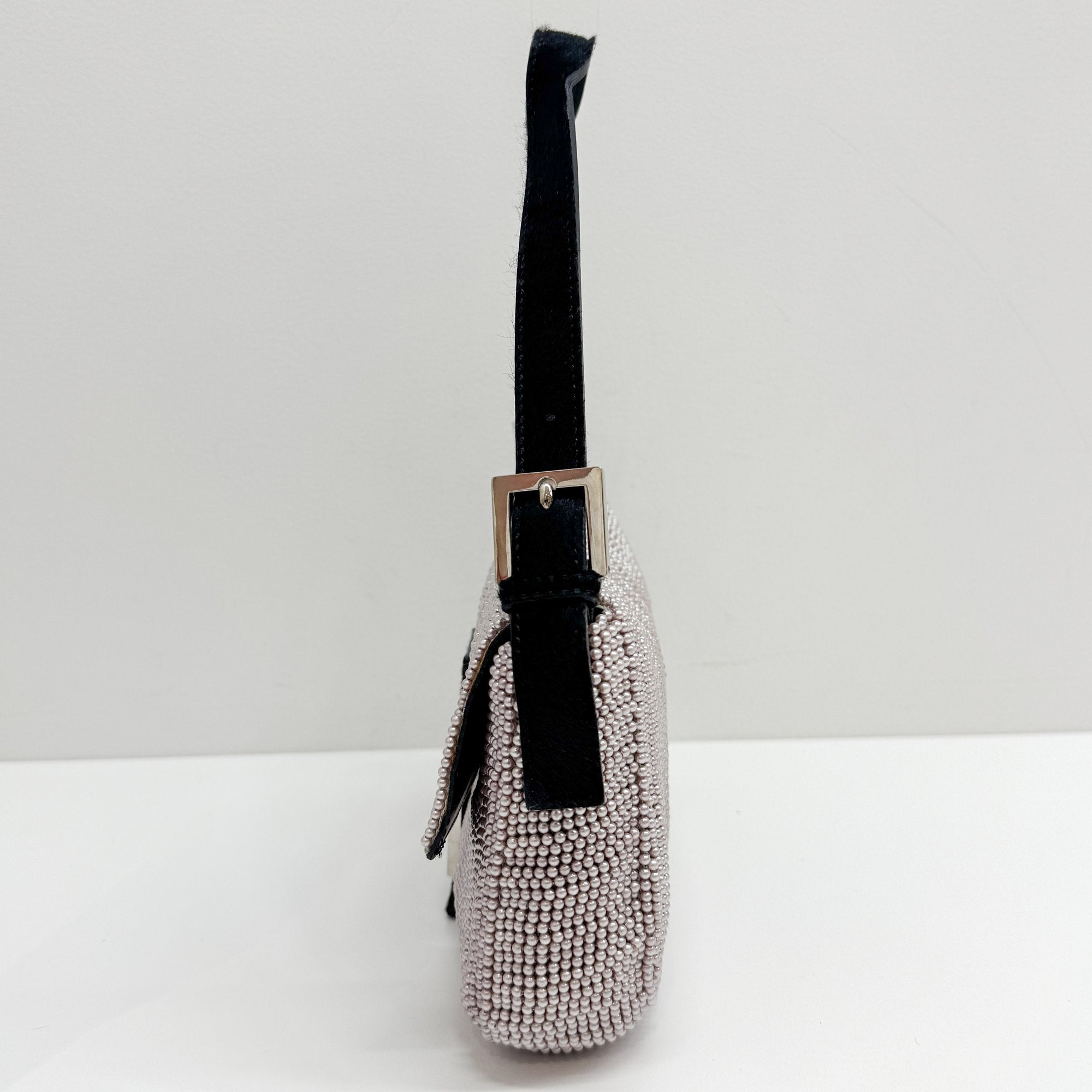 Baguette Pink Beads Shoulder Bag