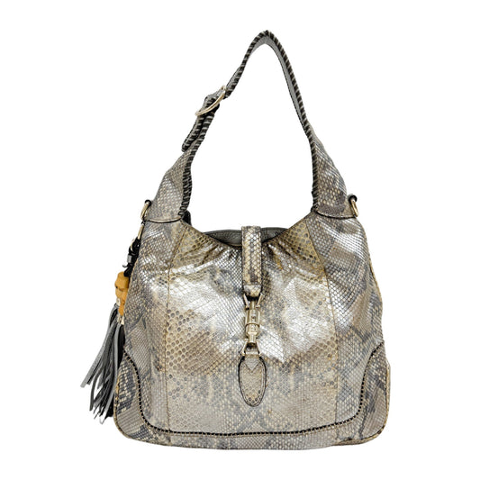 Jackie Multi-color Snake Skin Leather Shoulder Bag