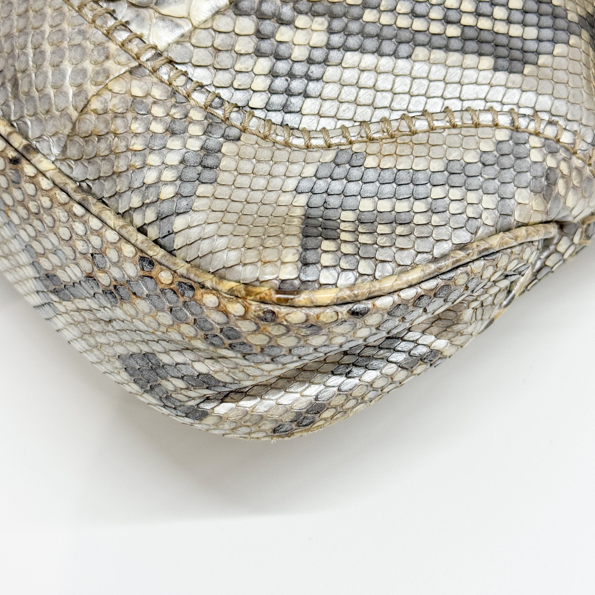 Jackie Multi-color Snake Skin Leather Shoulder Bag