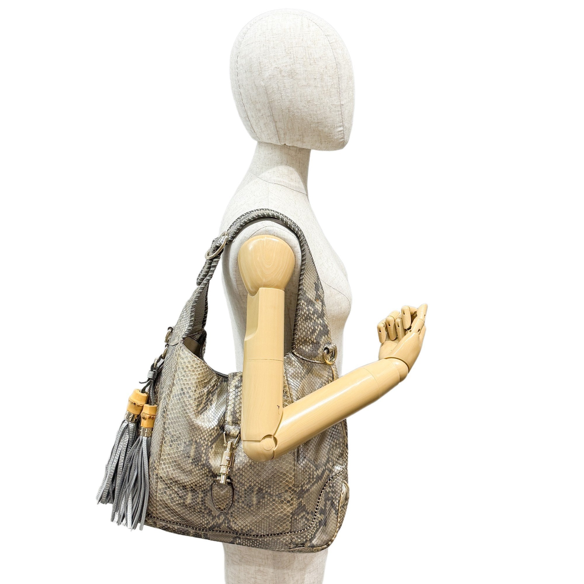 Jackie Multi-color Snake Skin Leather Shoulder Bag