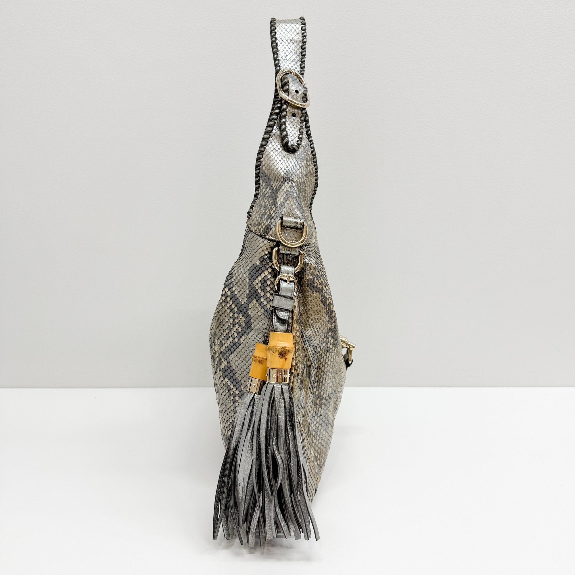 Jackie Multi-color Snake Skin Leather Shoulder Bag