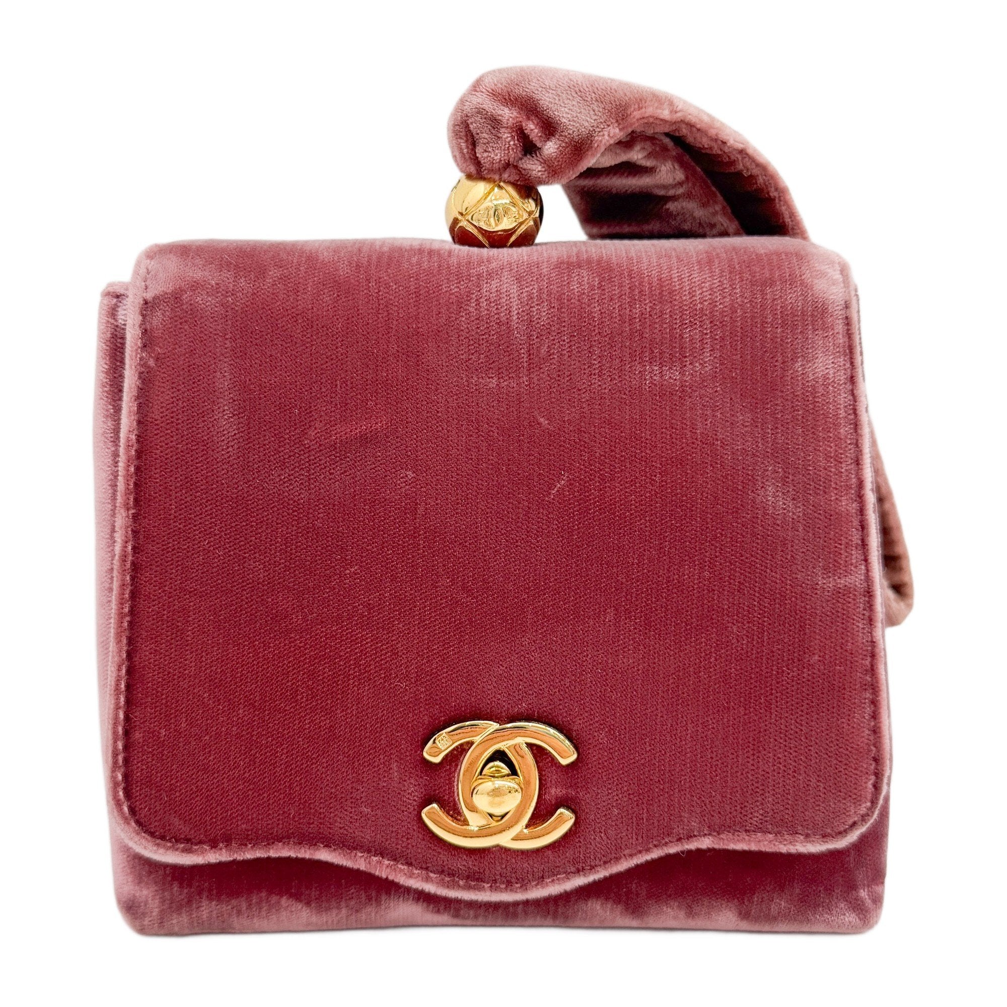 Pink Velvet Clutch Bag