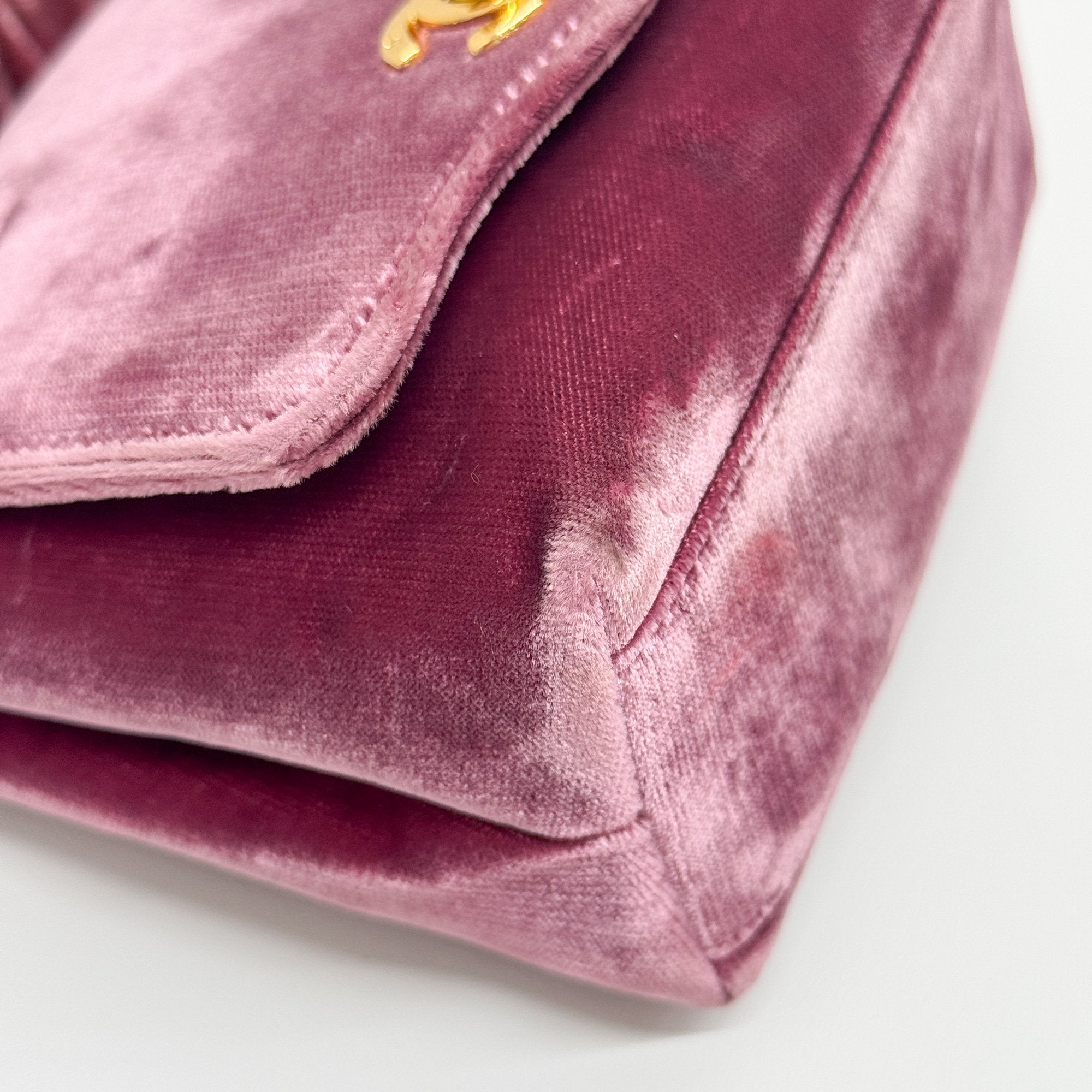 Pink Velvet Clutch Bag