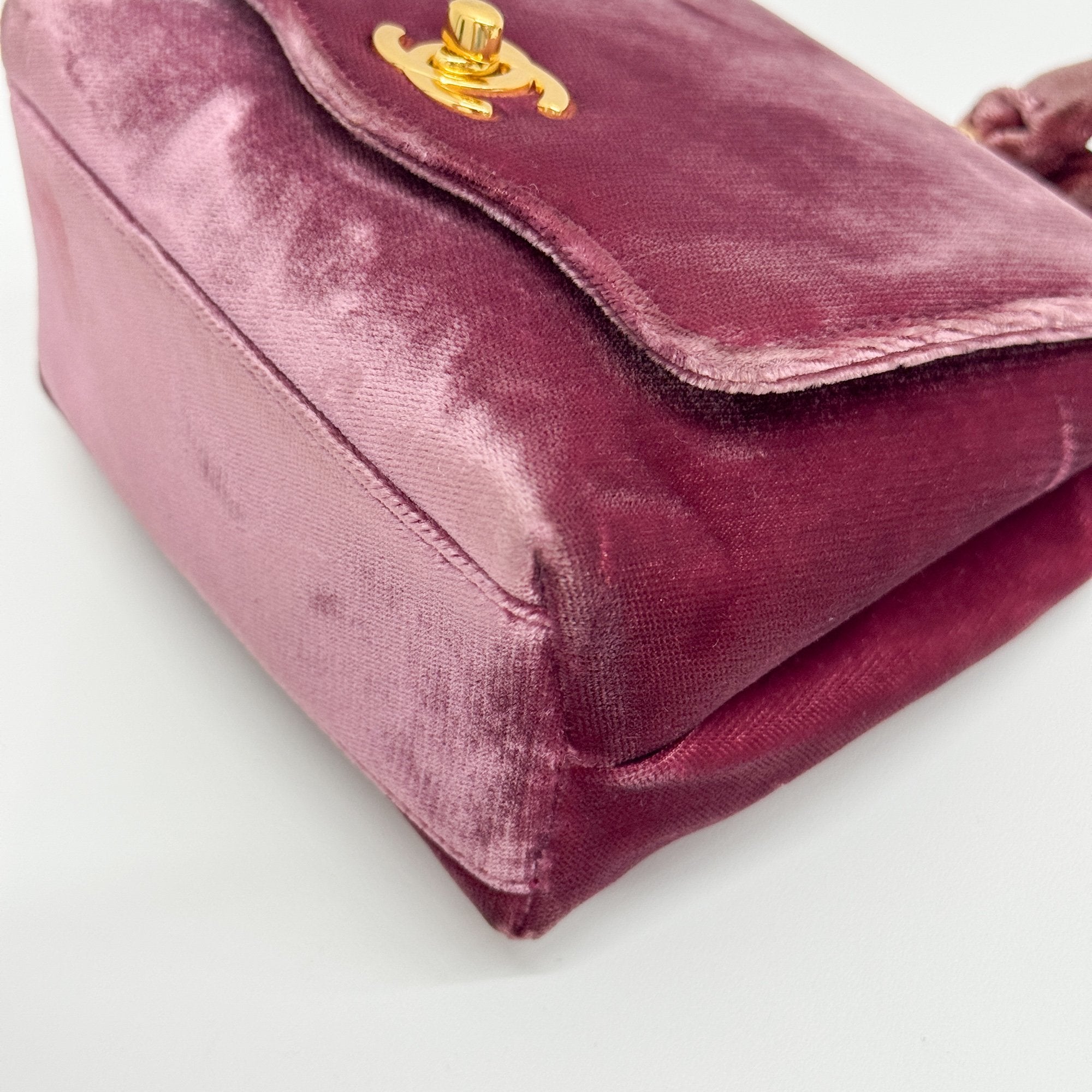 Pink Velvet Clutch Bag