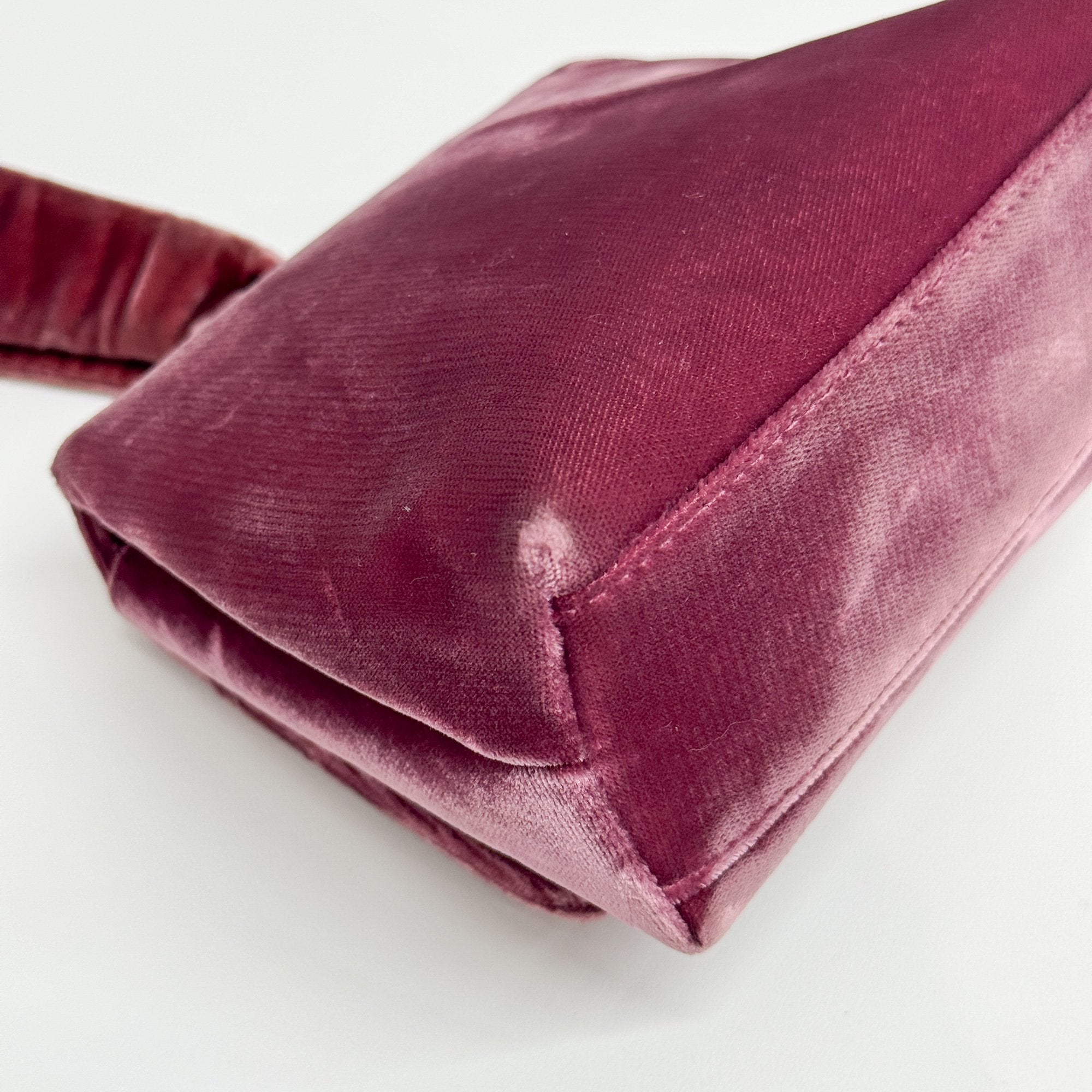 Pink Velvet Clutch Bag