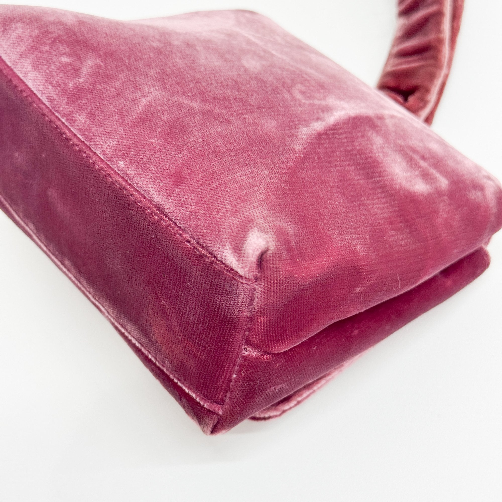 Pink Velvet Clutch Bag