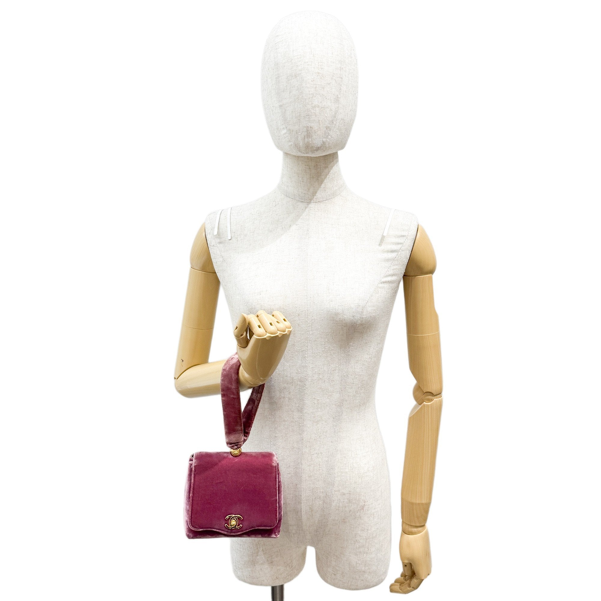 Pink Velvet Clutch Bag