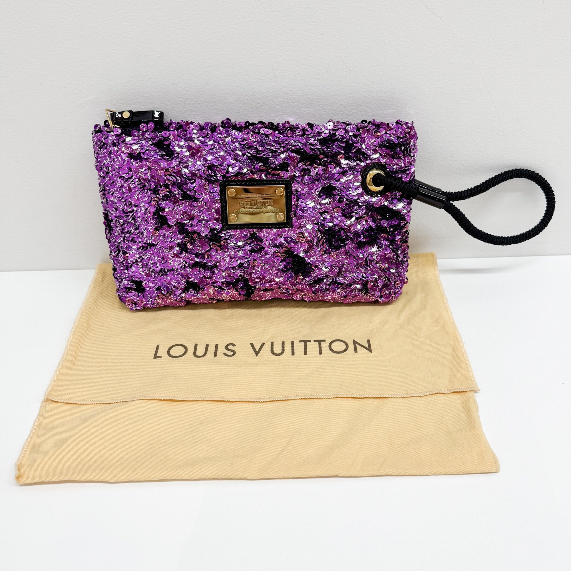 Rococo Violette Sequin Clutch Bag