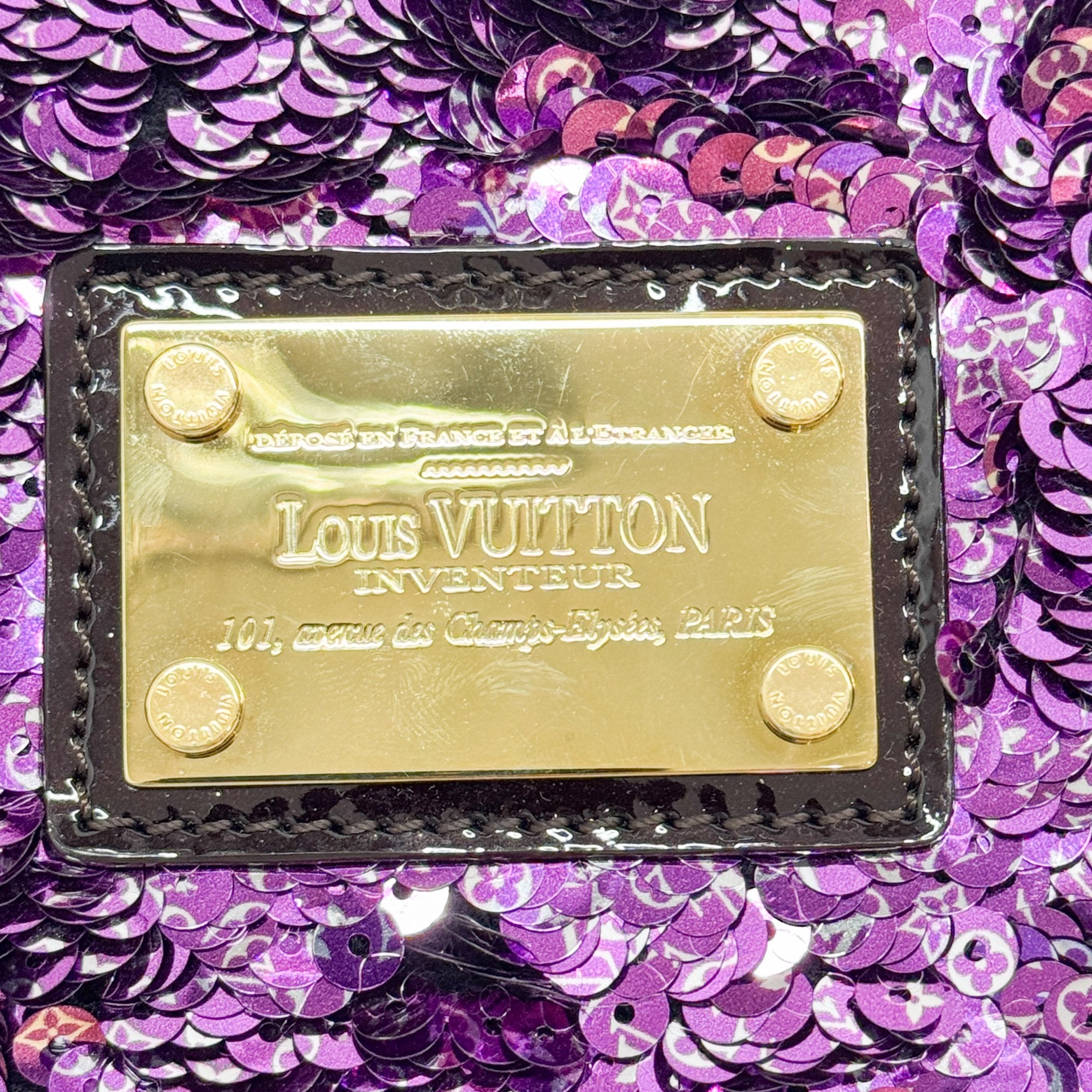 Rococo Violette Sequin Clutch Bag