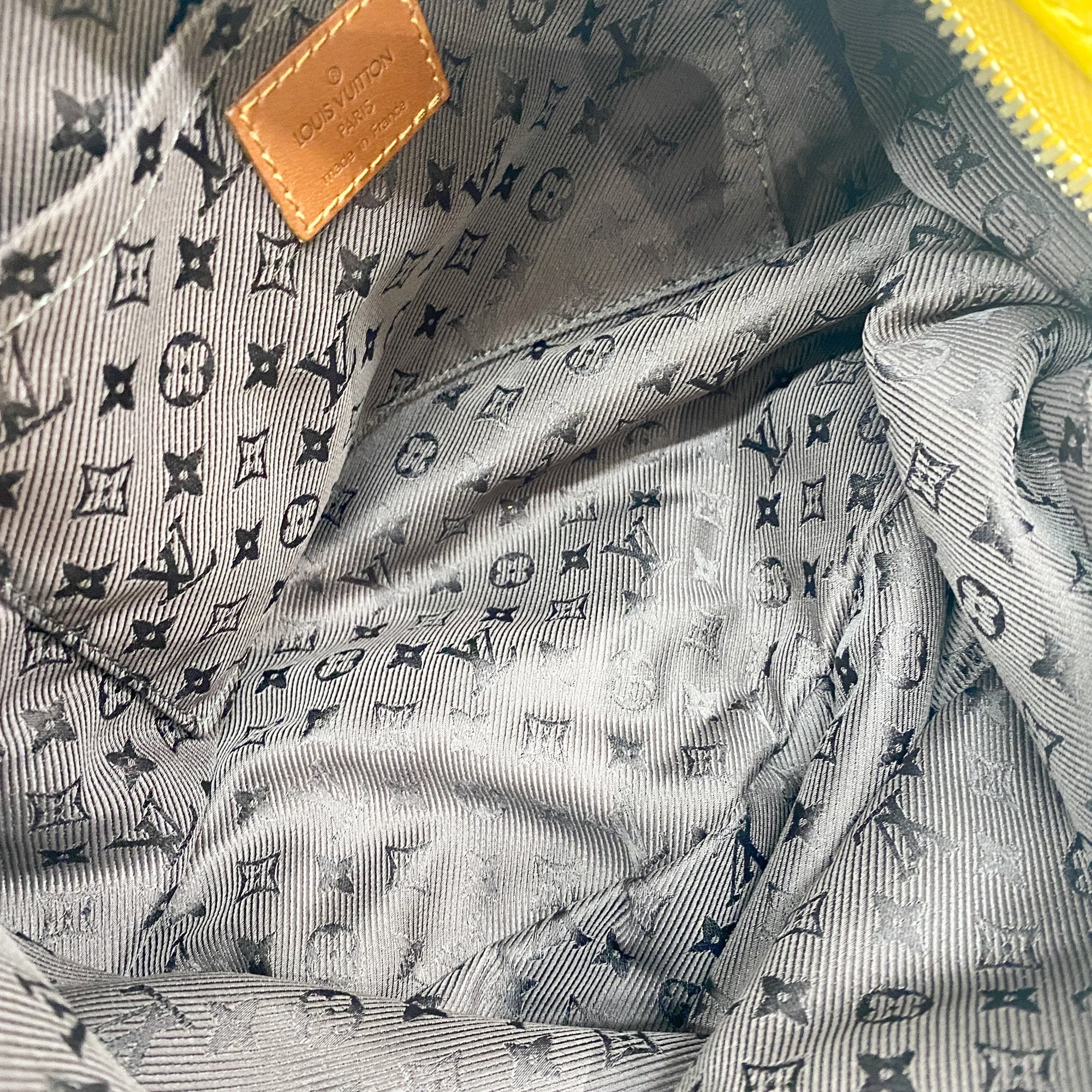 Onatah Yellow Monogram Suede Shoulder Bag