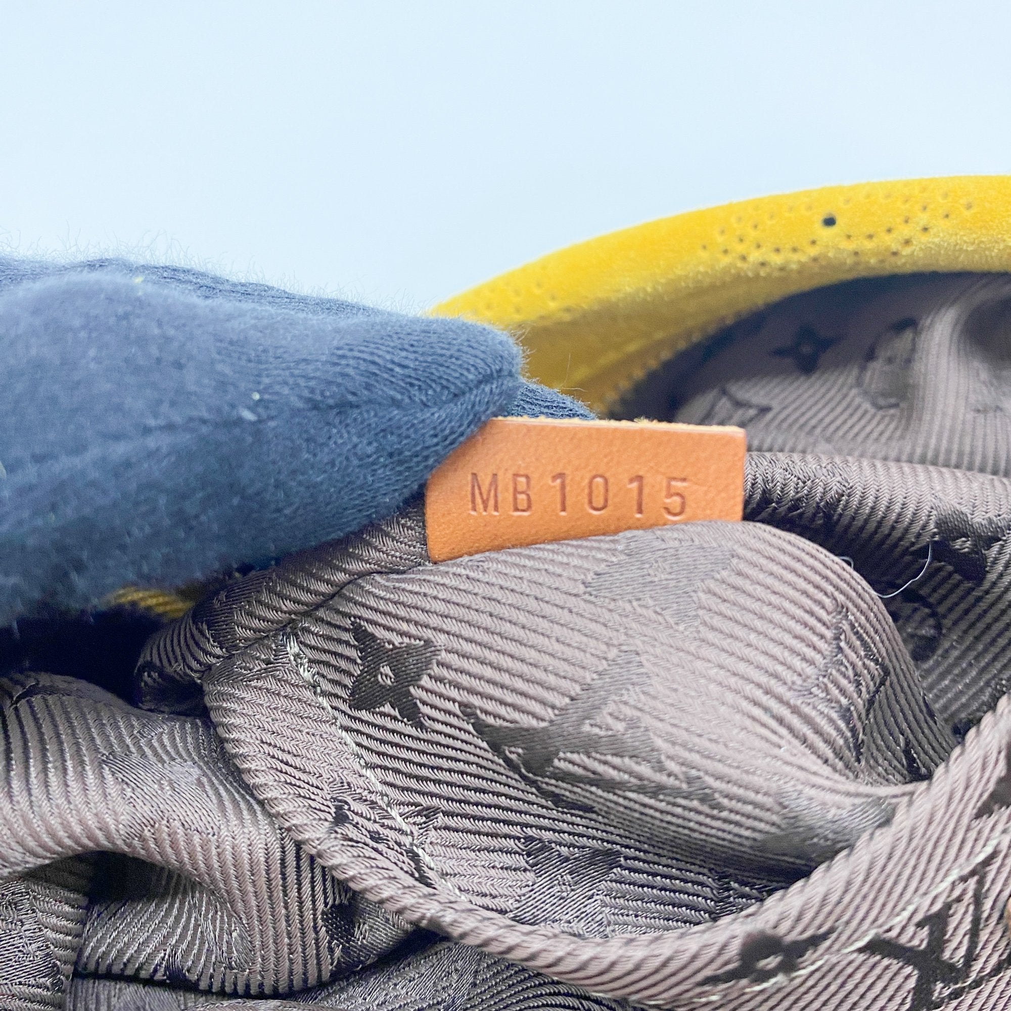 Onatah Yellow Monogram Suede Shoulder Bag