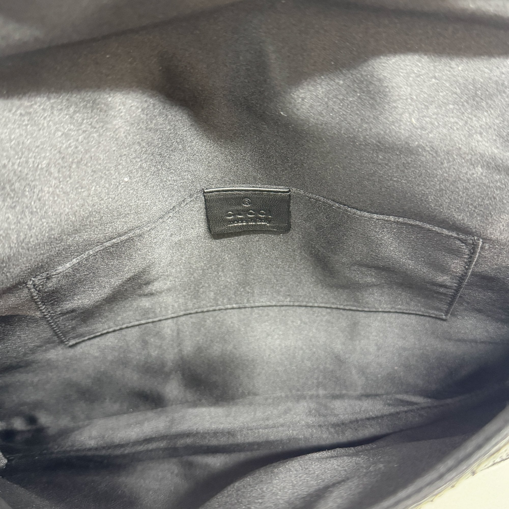 Rhinestone Dragon Black Python Embossed Leather Shoulder Bag