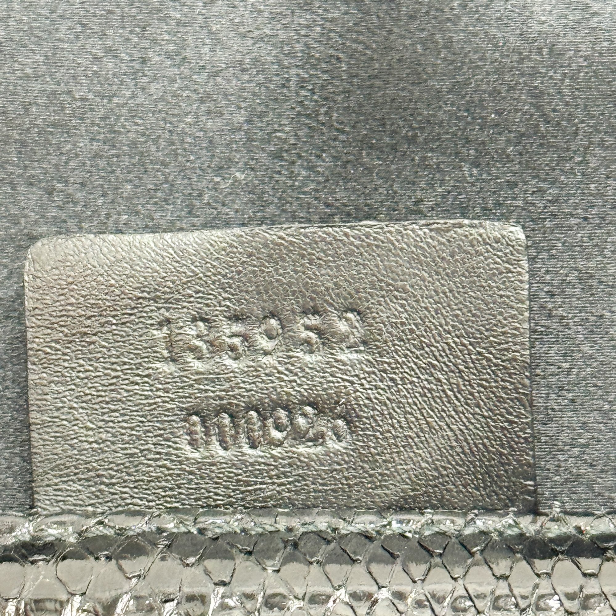 Rhinestone Dragon Black Python Embossed Leather Shoulder Bag