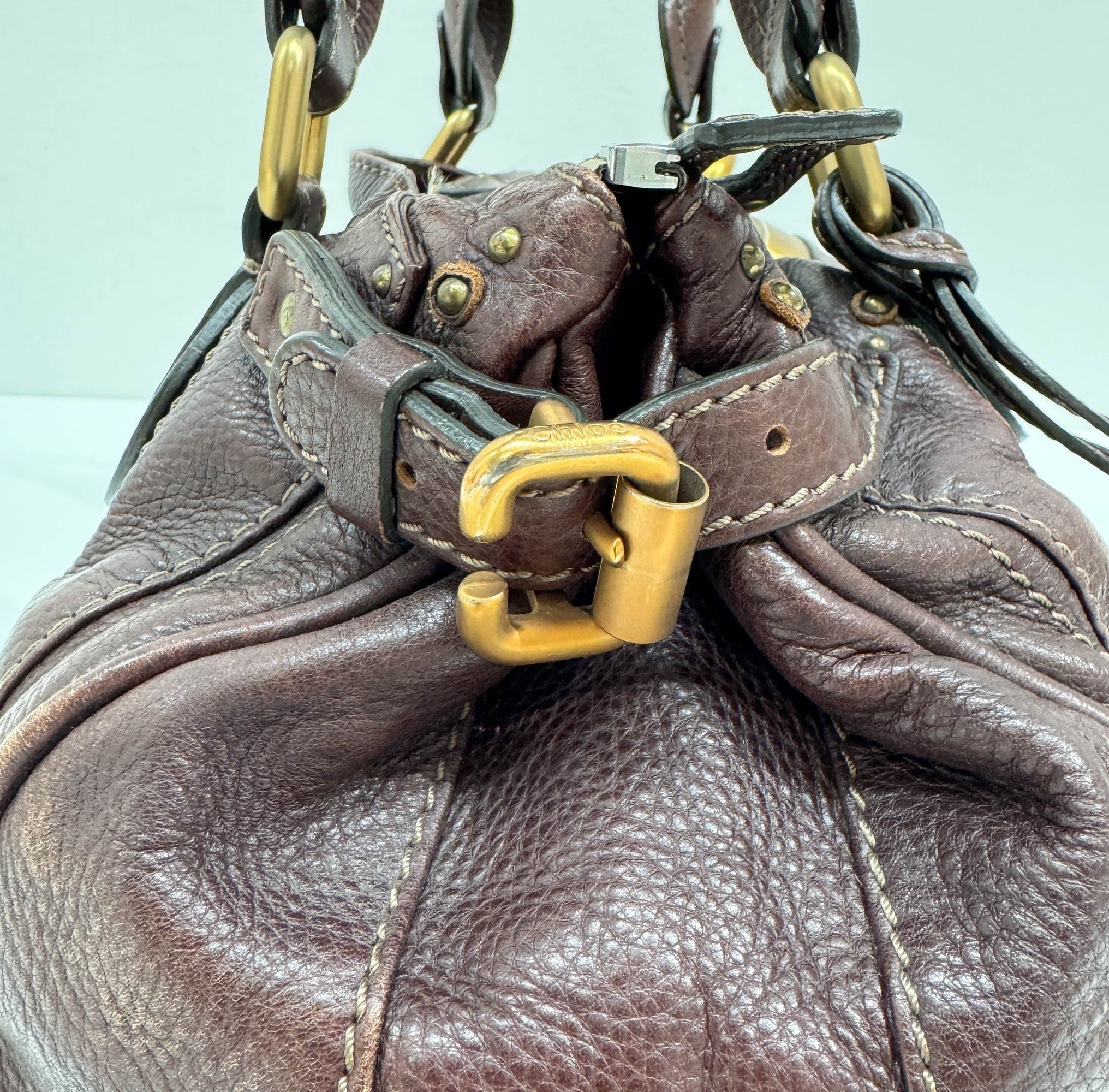 Paddington Chocolate Brown Leather Shoulder Bag