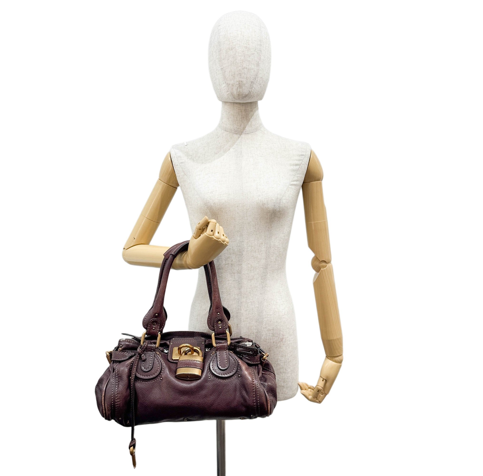 Paddington Chocolate Brown Leather Shoulder Bag