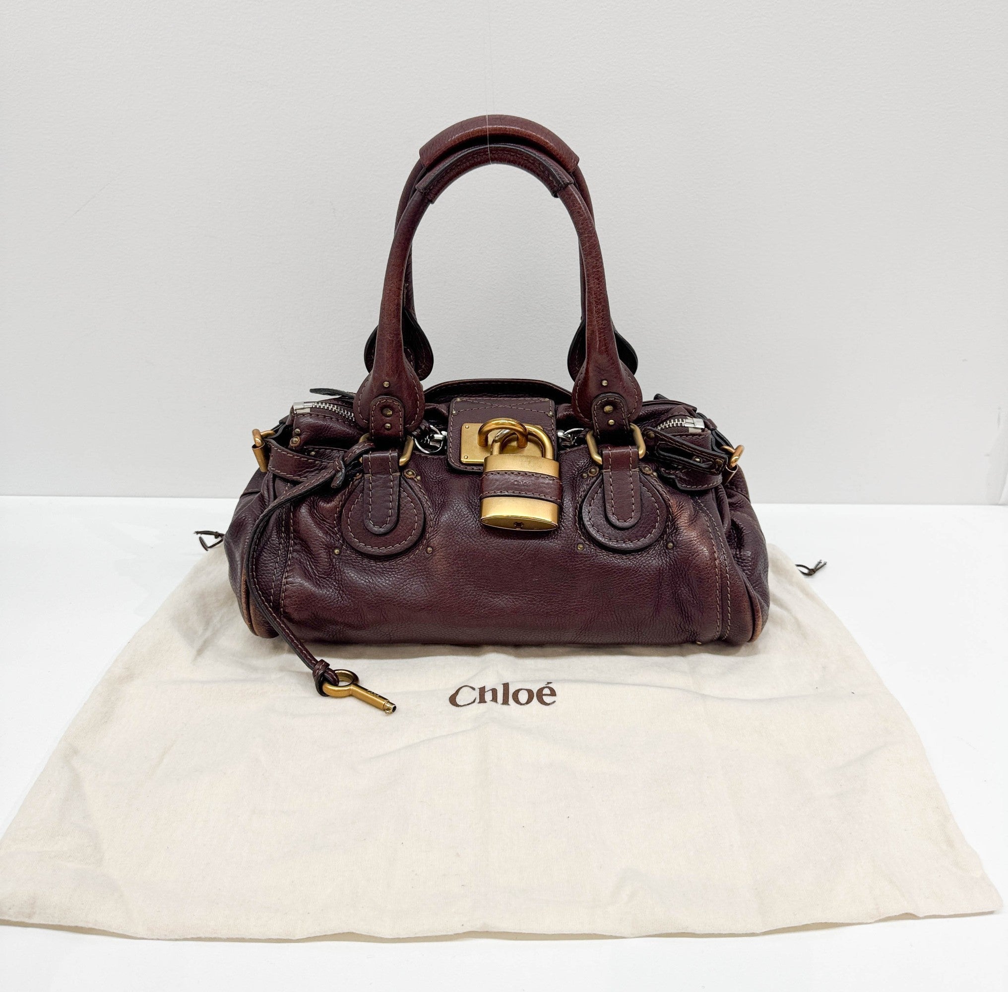 Paddington Chocolate Brown Leather Shoulder Bag