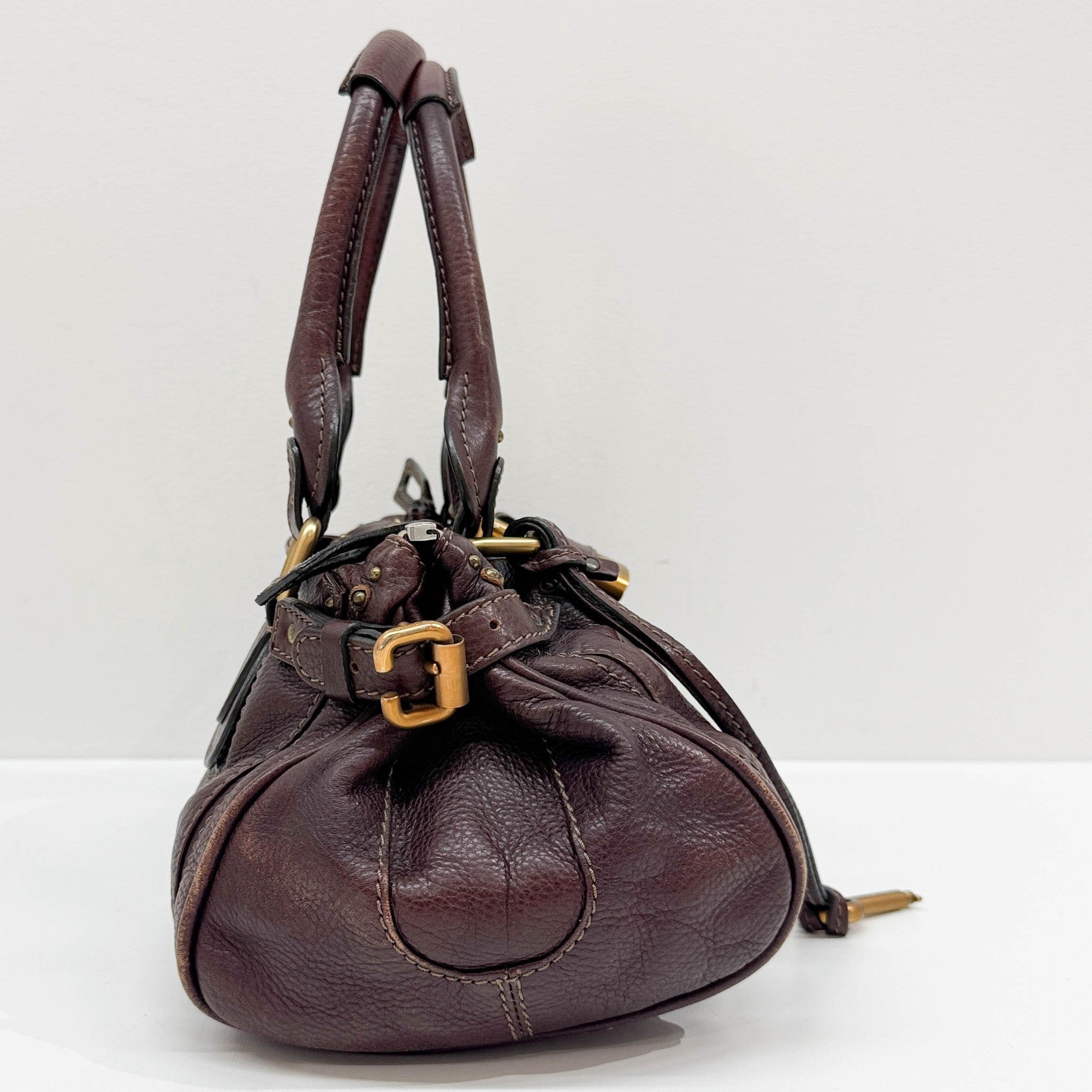 Paddington Chocolate Brown Leather Shoulder Bag