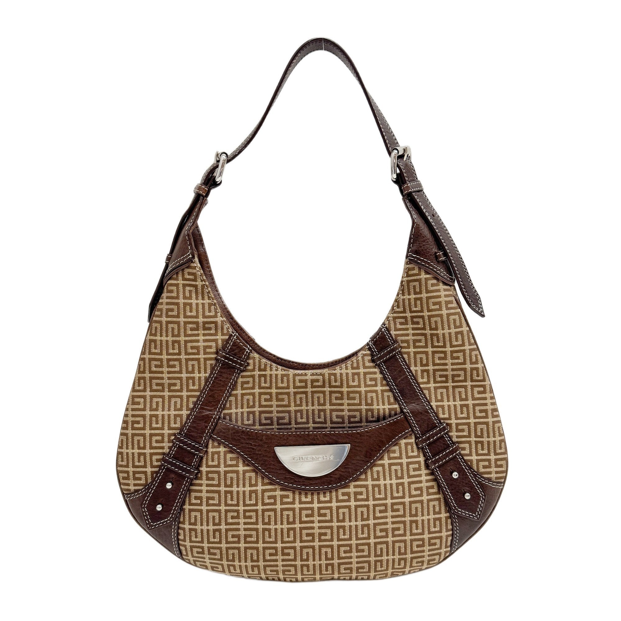 Brown G Canvas Hobo Bag