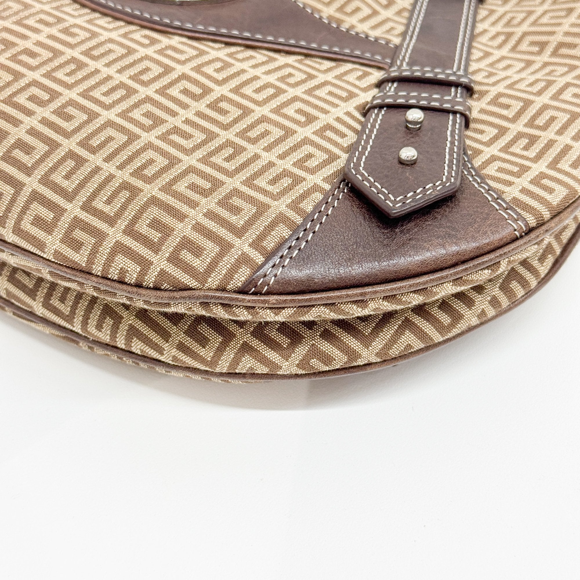 Brown G Canvas Hobo Bag