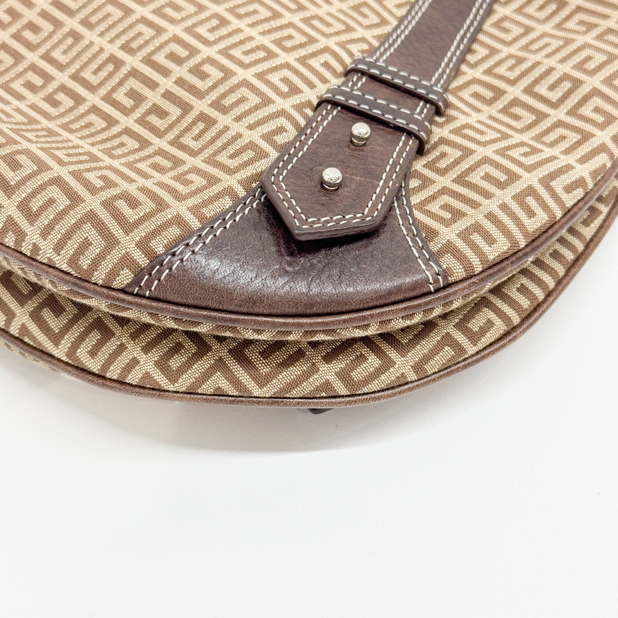 Brown G Canvas Hobo Bag