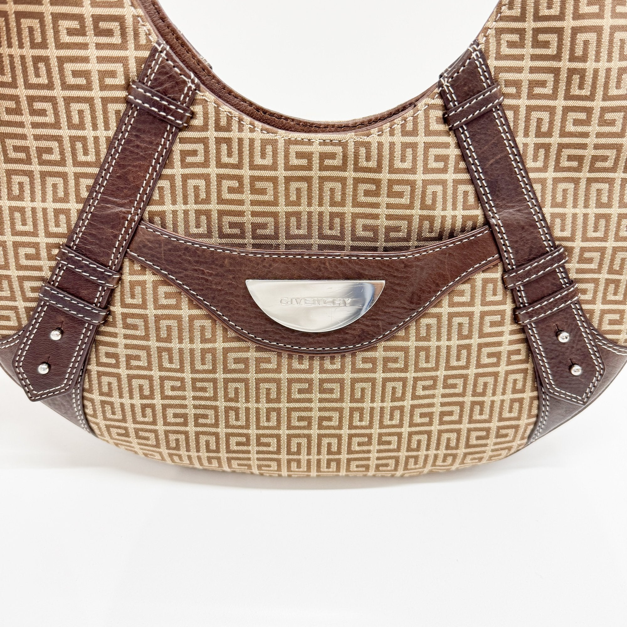 Brown G Canvas Hobo Bag
