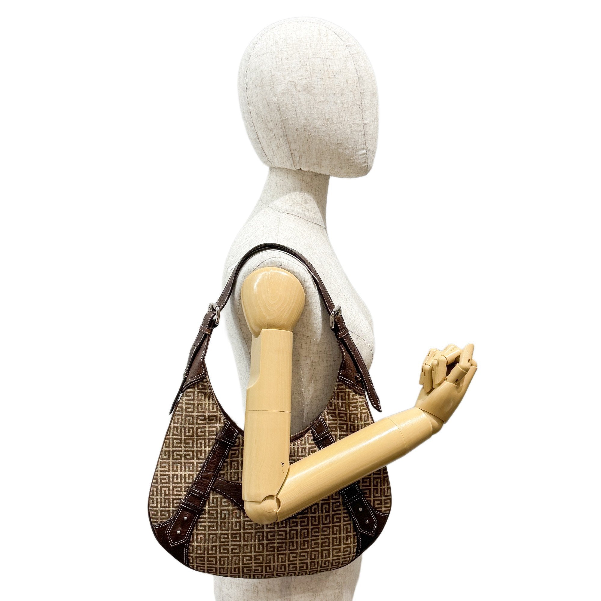 Brown G Canvas Hobo Bag