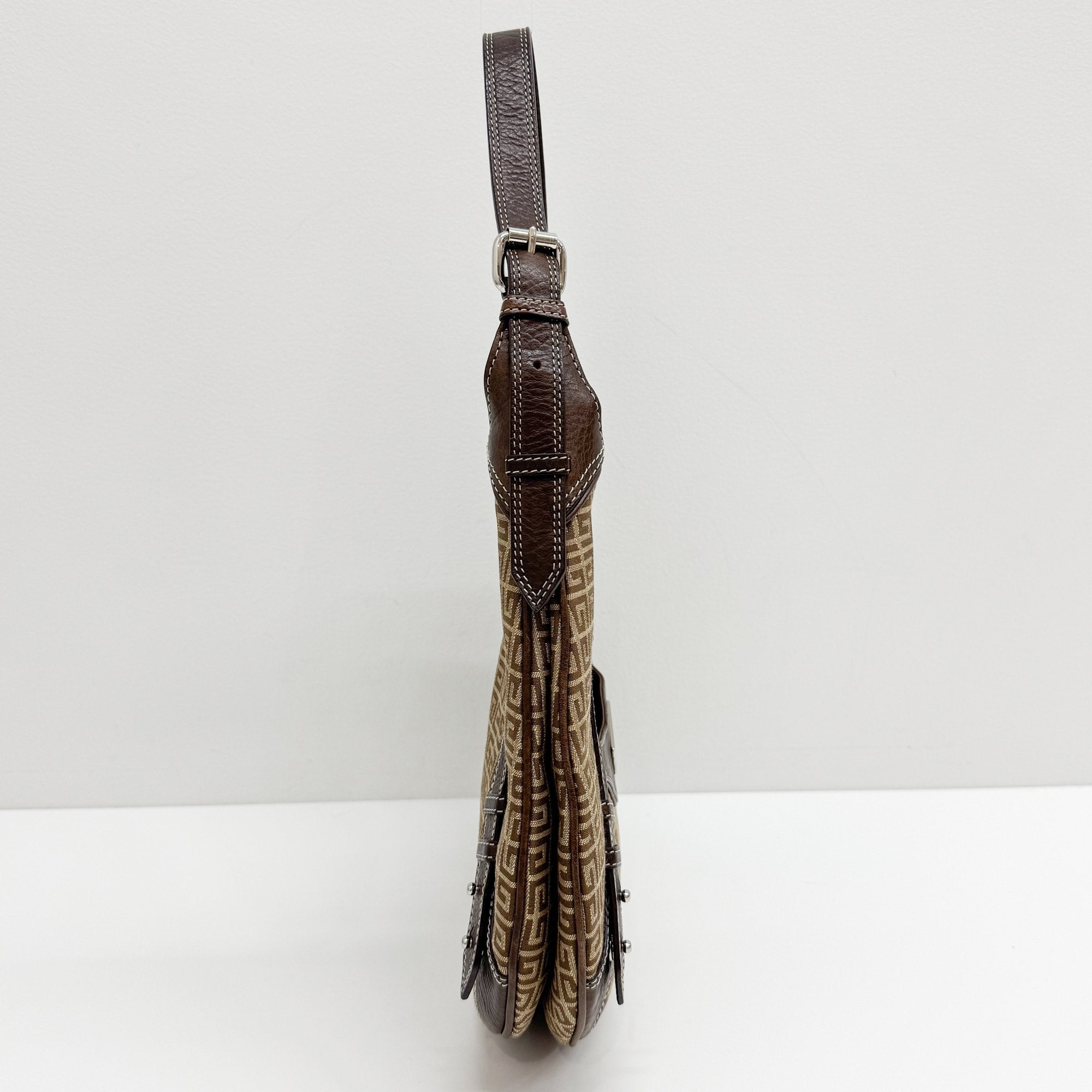 Brown G Canvas Hobo Bag