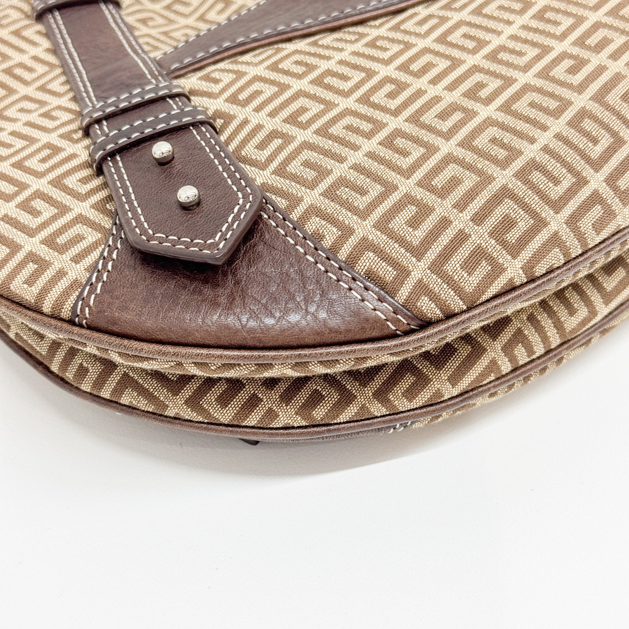 Brown G Canvas Hobo Bag