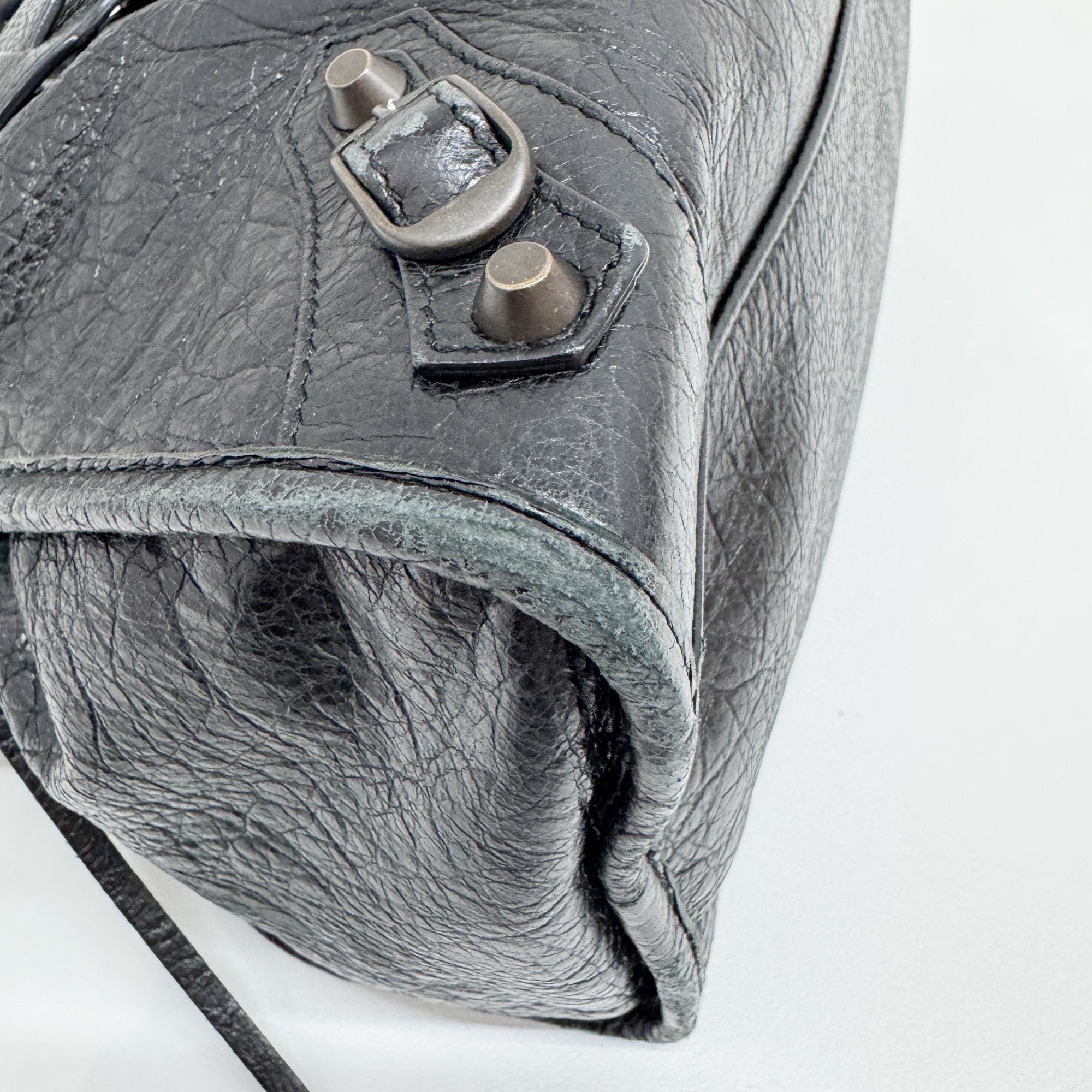 The City Black Leather Two Way Bag