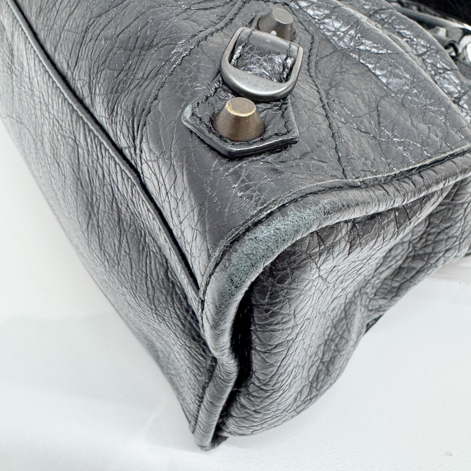 The City Black Leather Two Way Bag