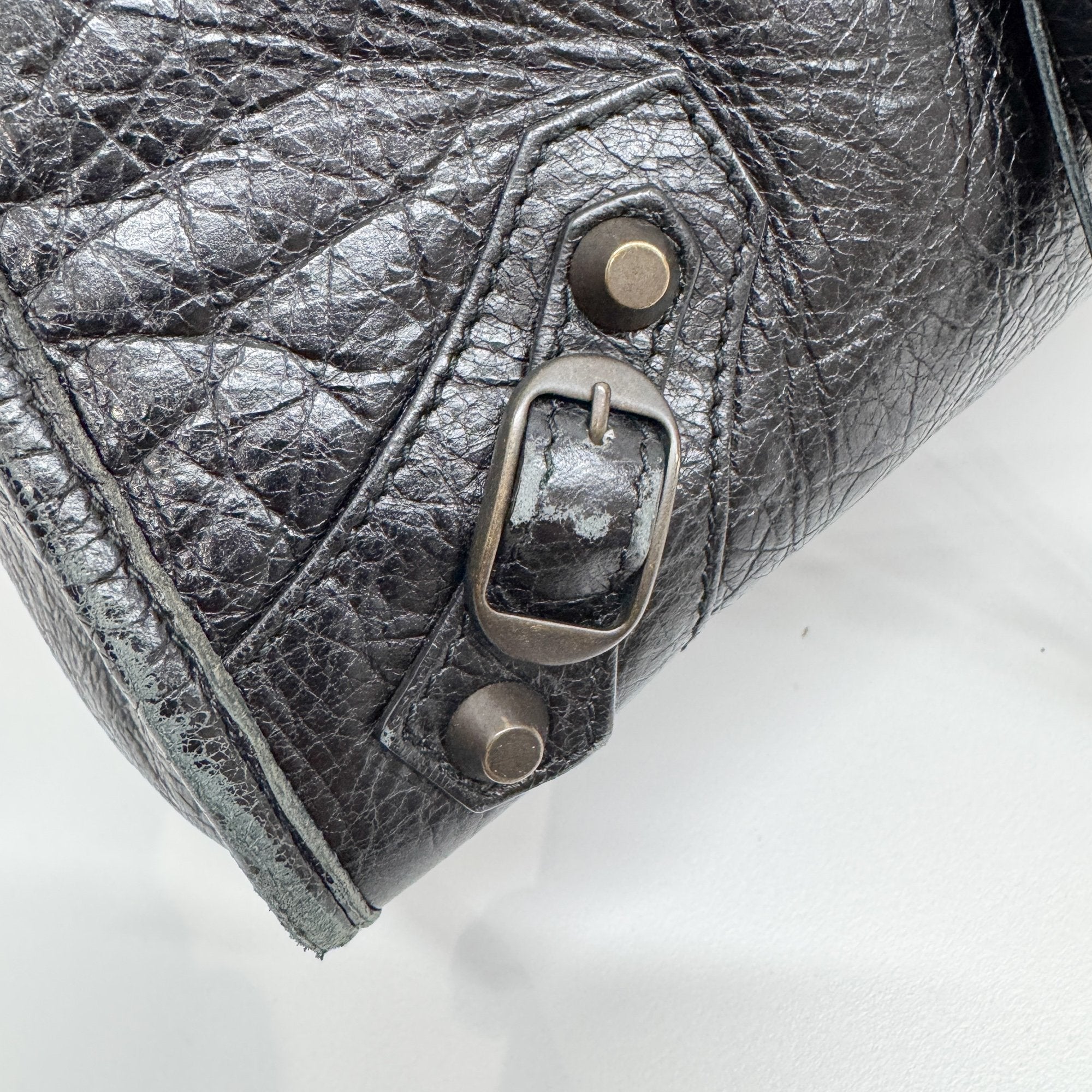 The City Black Leather Two Way Bag