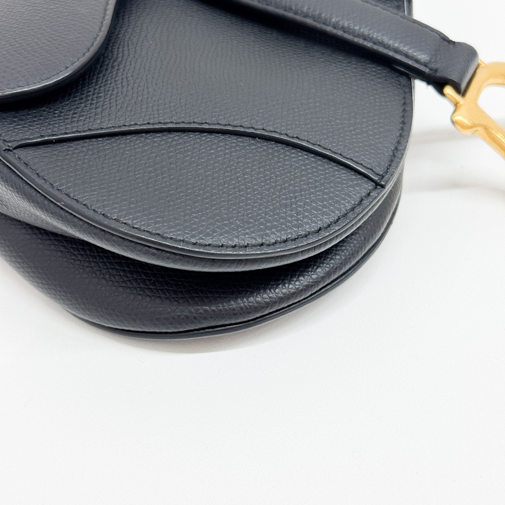 Mini Saddle Black Leather Two Way Bag