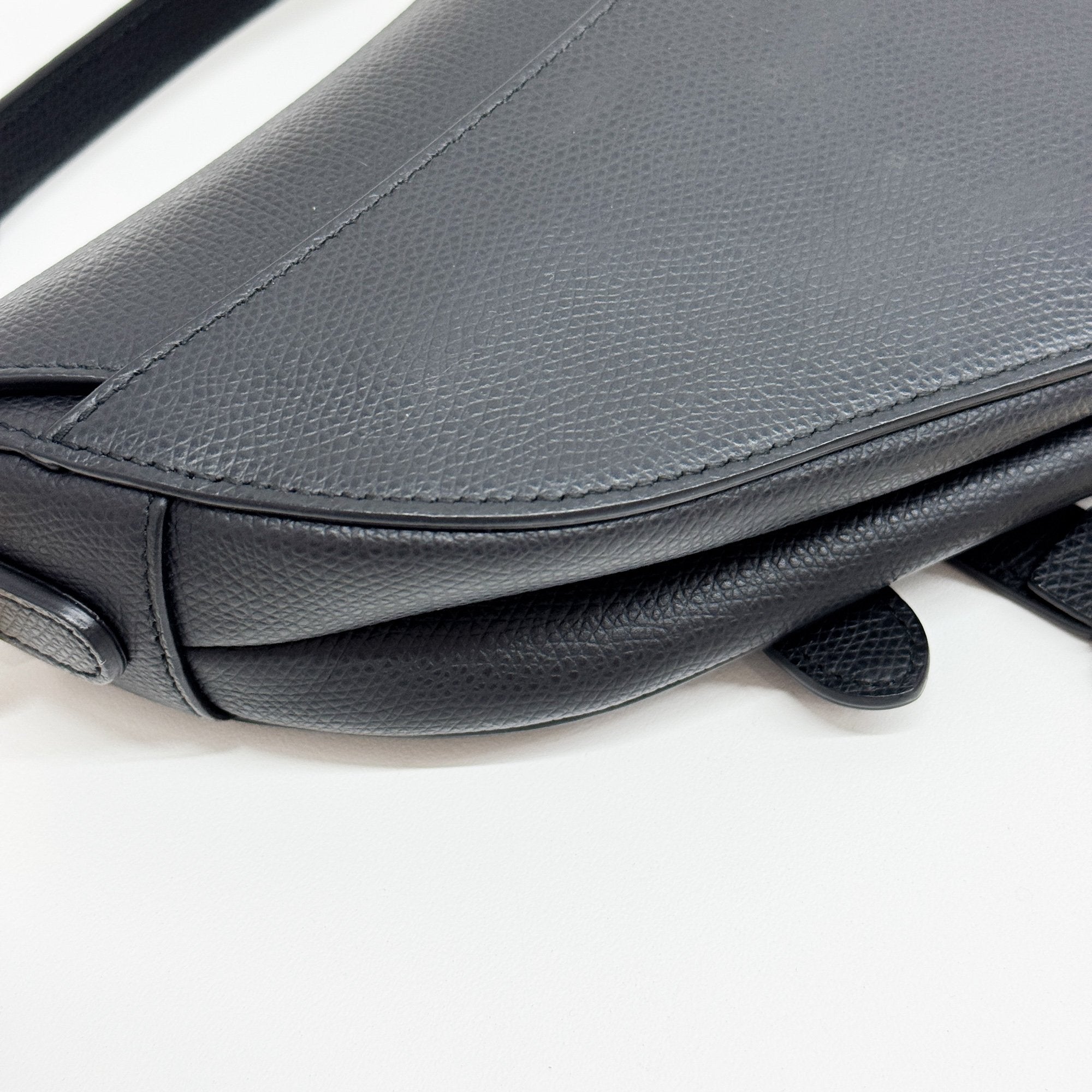 Mini Saddle Black Leather Two Way Bag