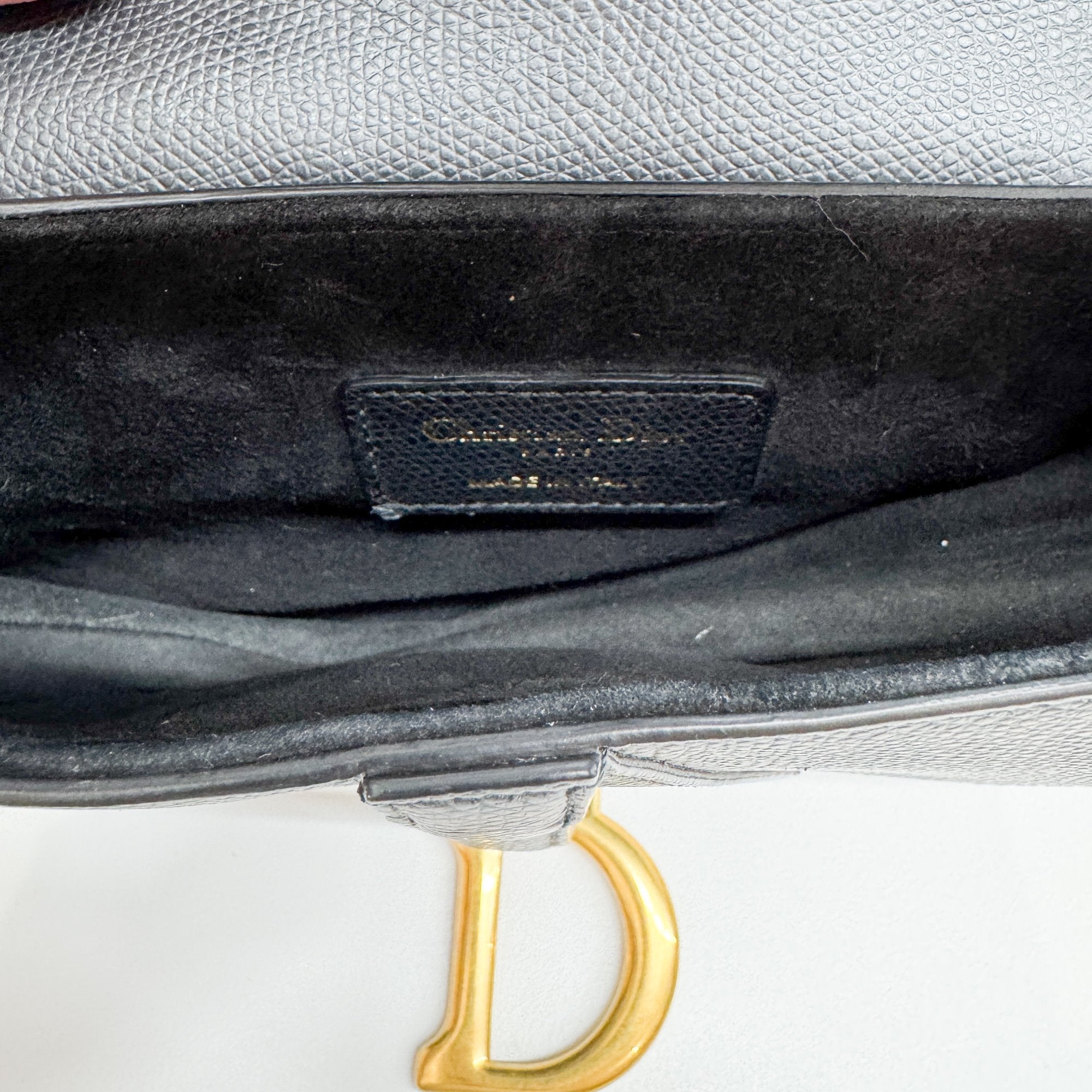 Mini Saddle Black Leather Two Way Bag