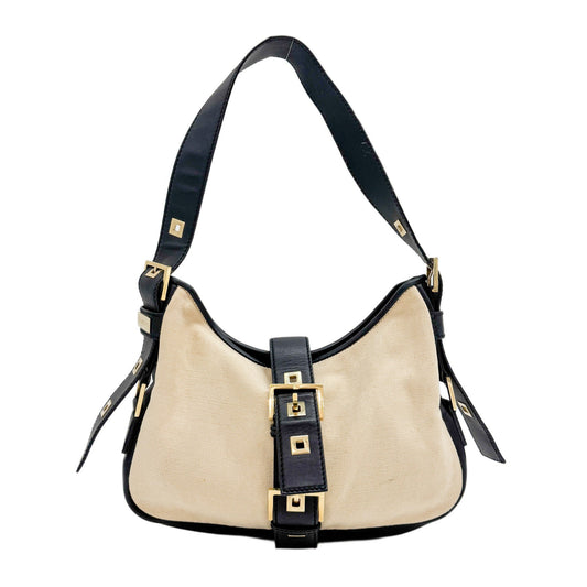 Beige Cotton Shoulder Bag