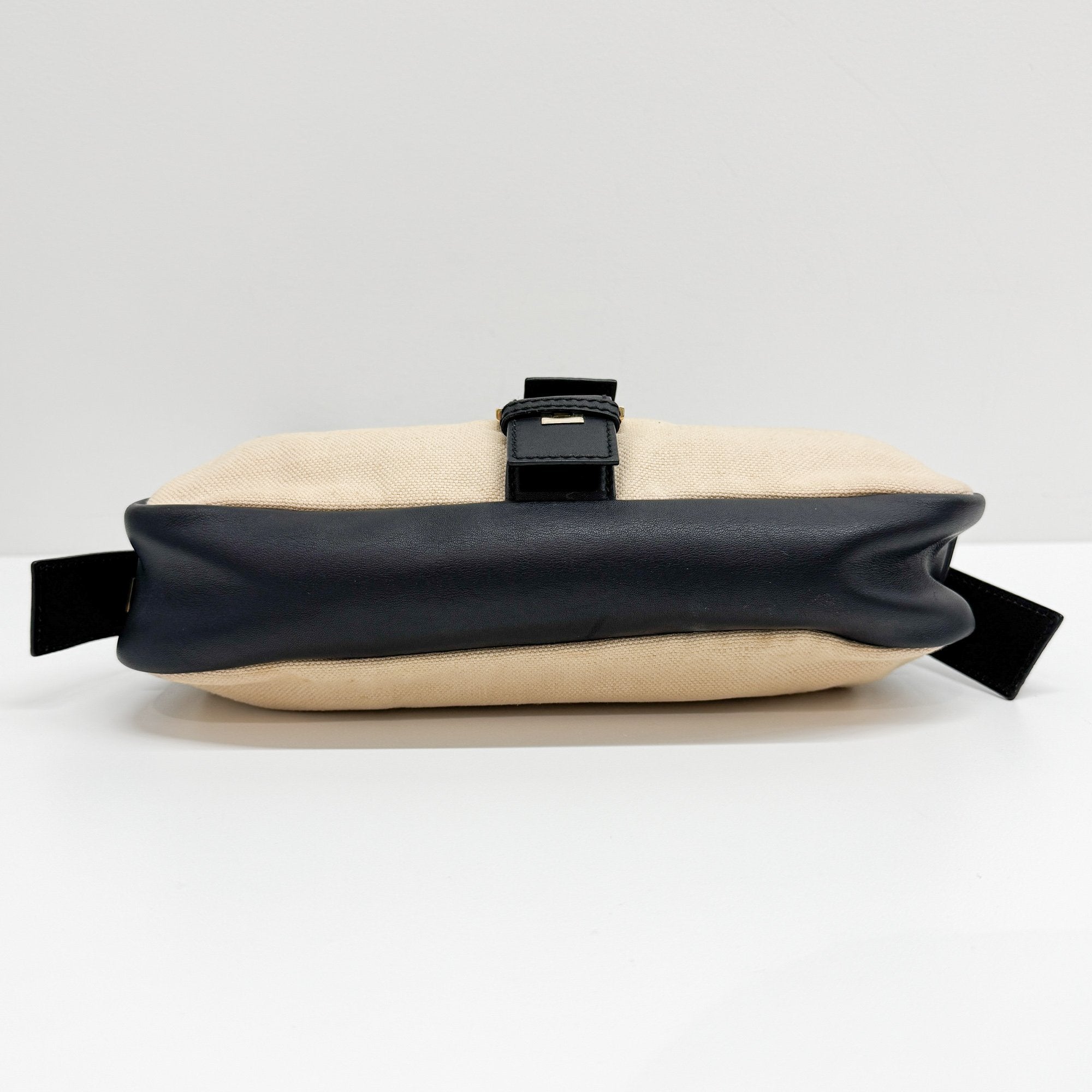 Beige Cotton Shoulder Bag