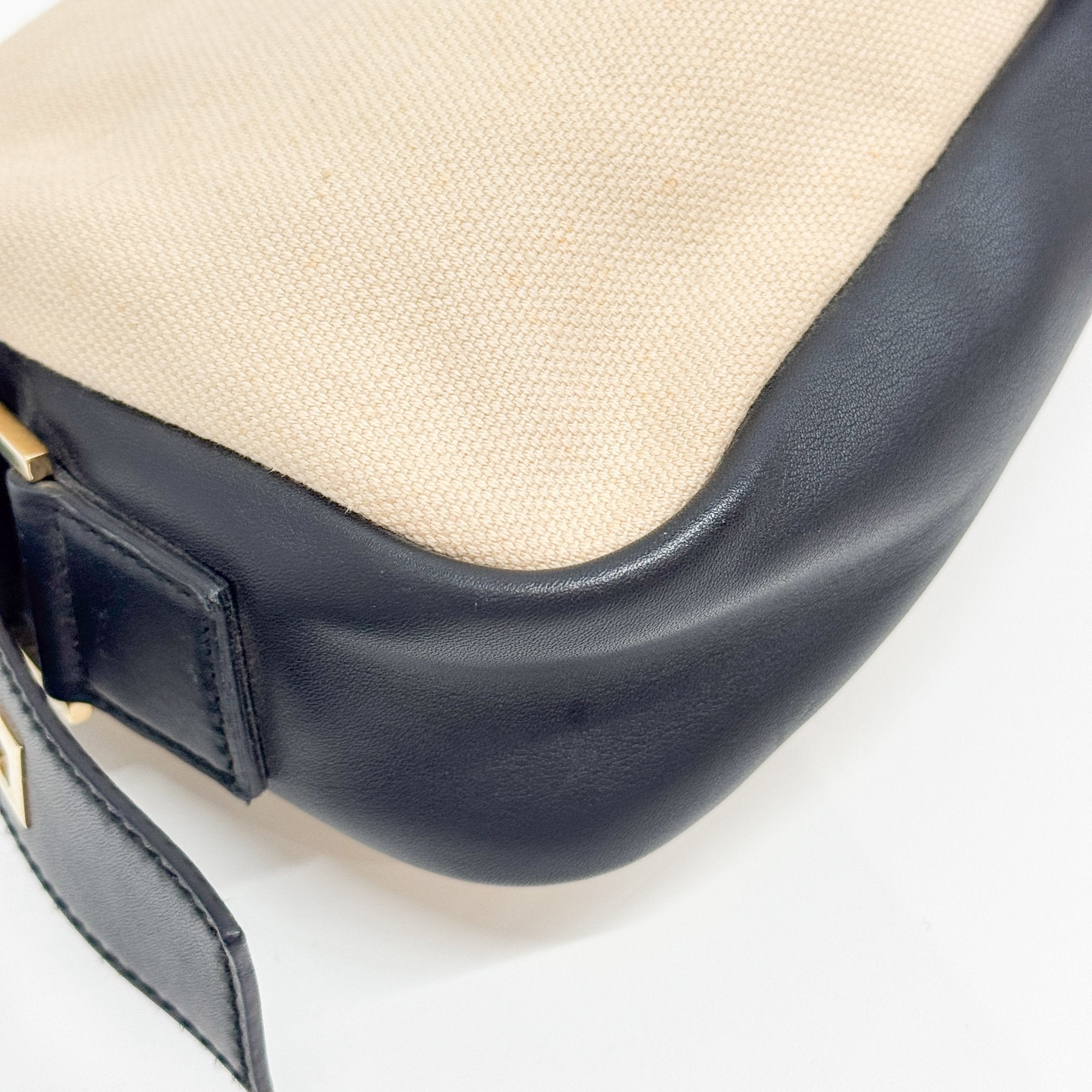 Beige Cotton Shoulder Bag