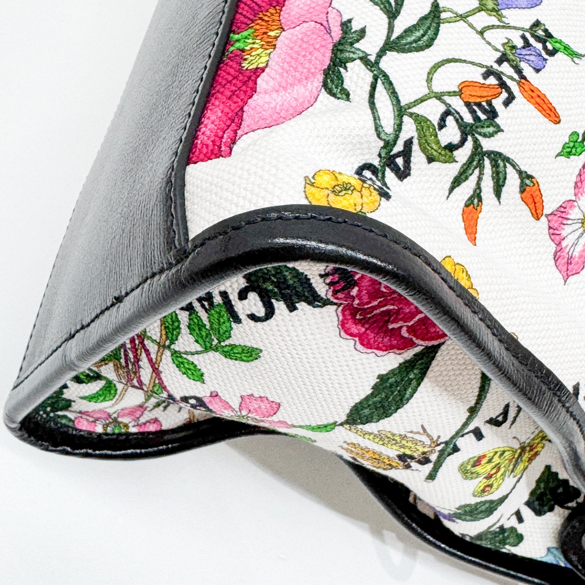 Balenciaga X Gucci Hacker Project The City Multi-Color Floral Canvas Two Way Bag