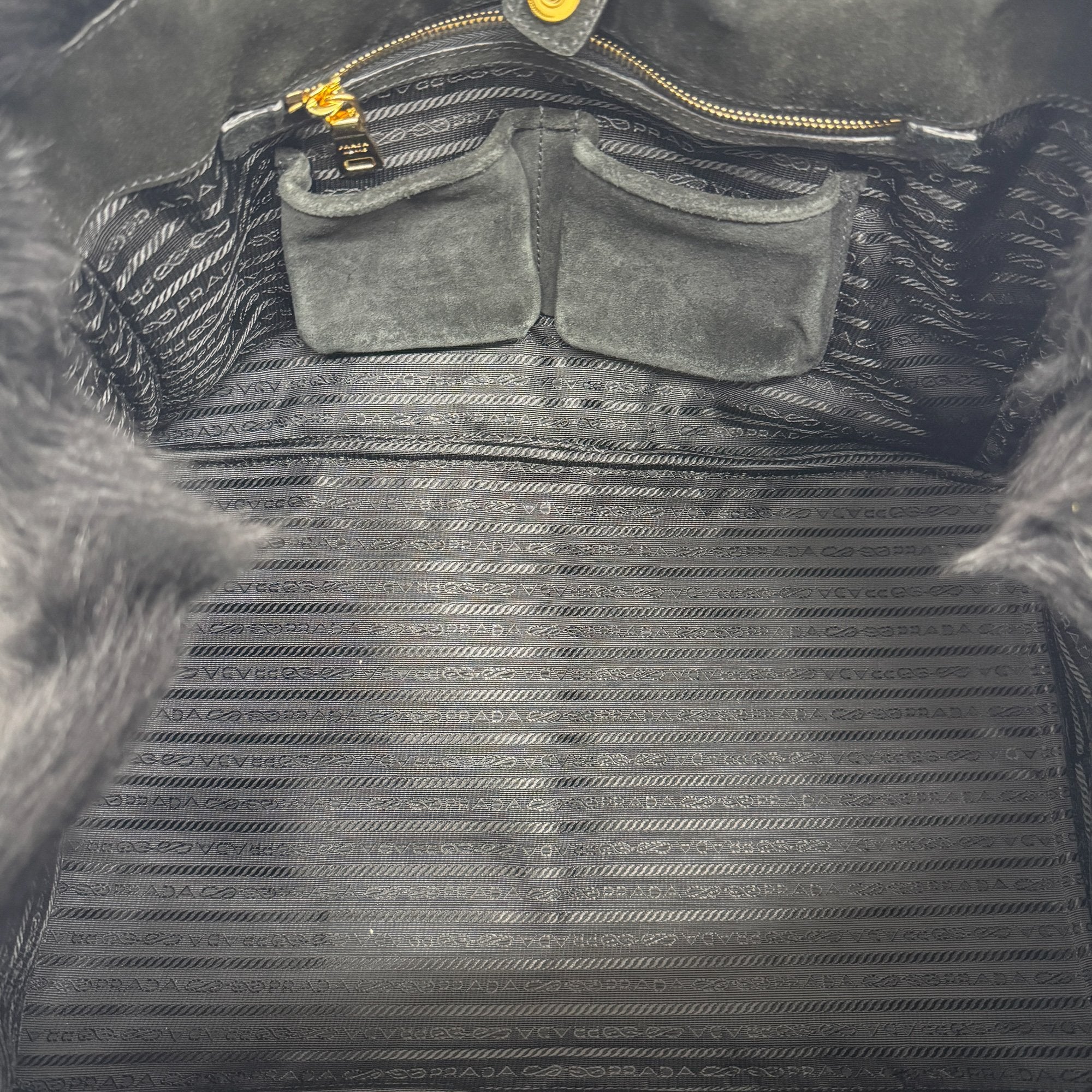 Canapa Black Sheep Fur Hand Bag